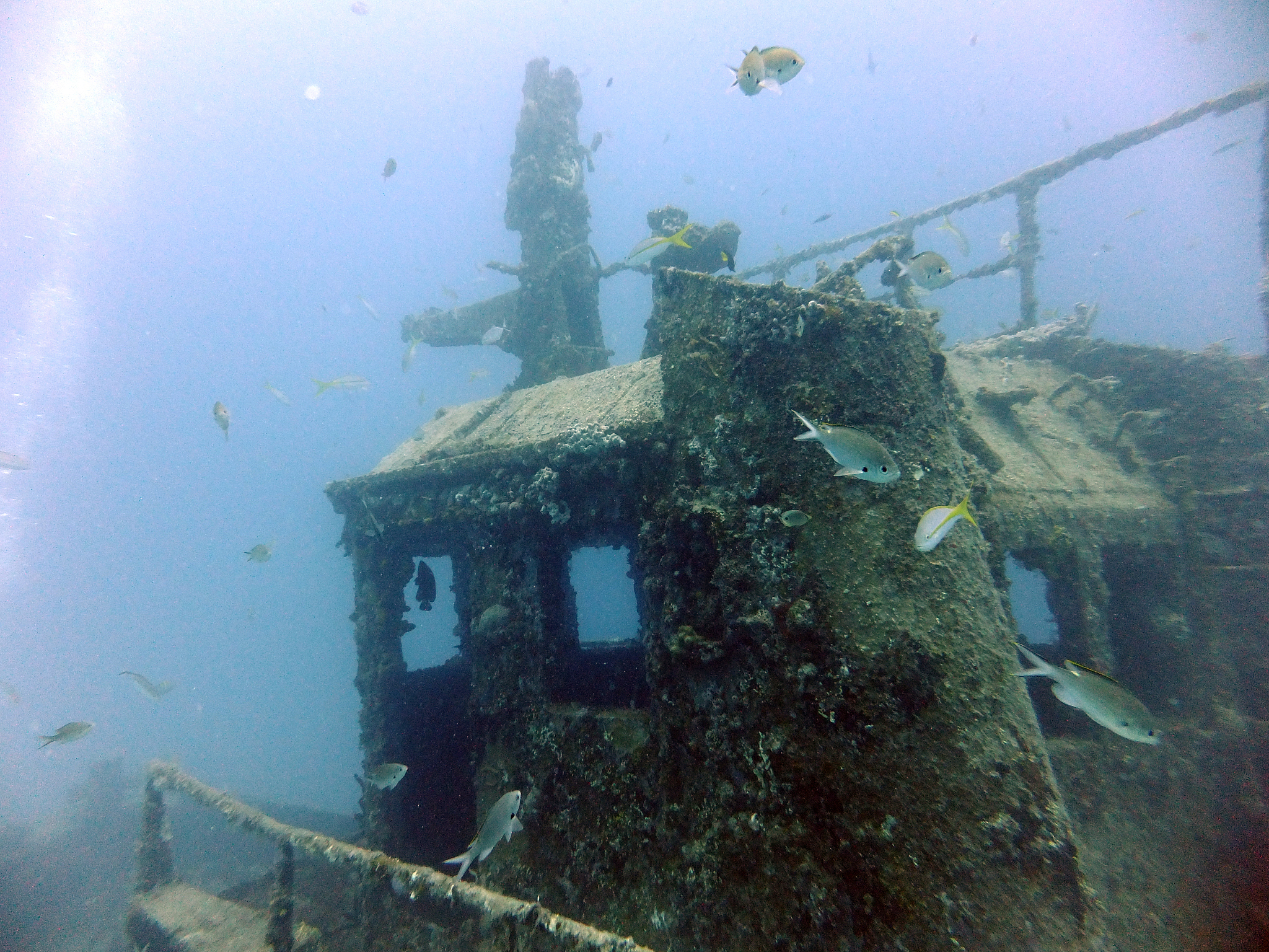 underwater shipwreck cabin
