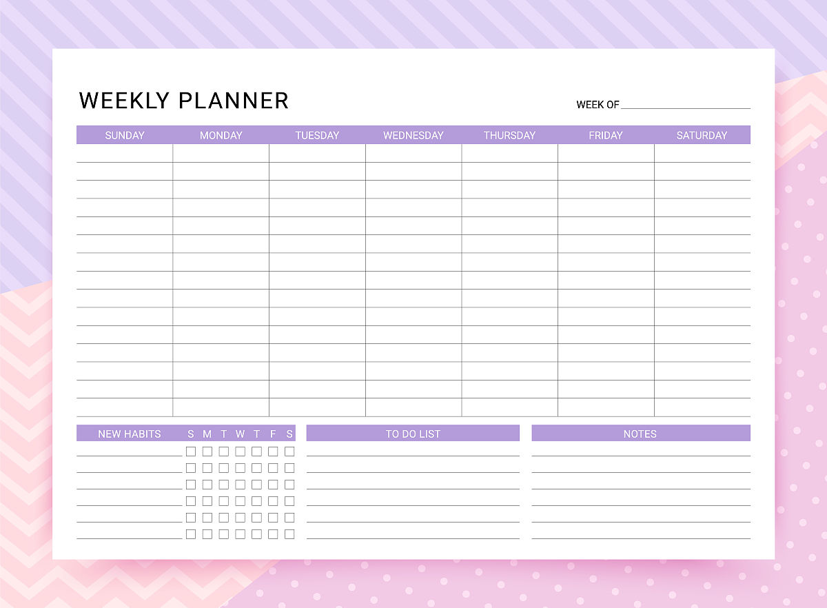 画一个周工作表格