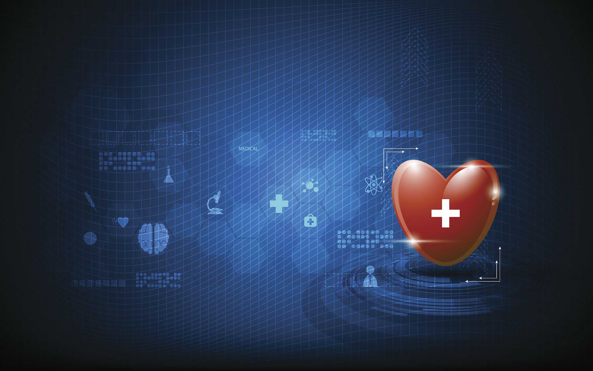 vector abstract background health care tech innovation concept