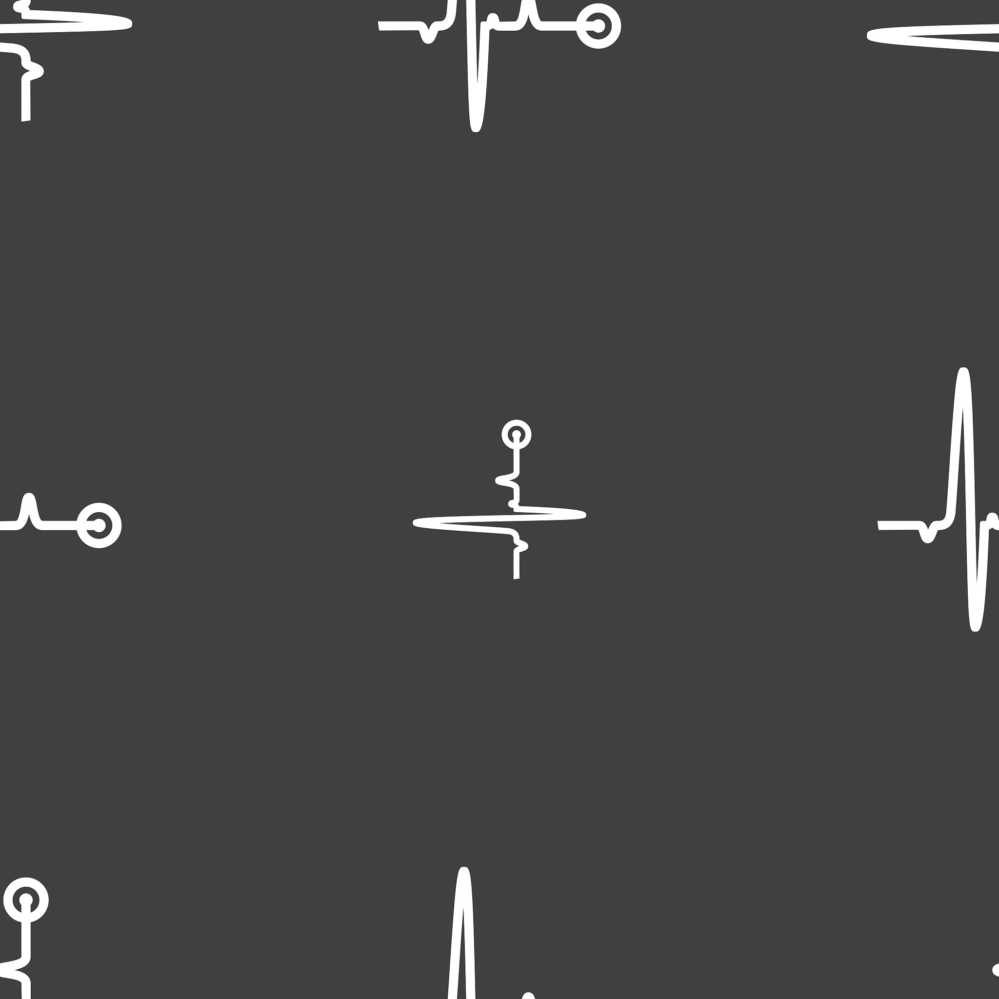 heartbeat sign. seamless pattern on a gray background. vector