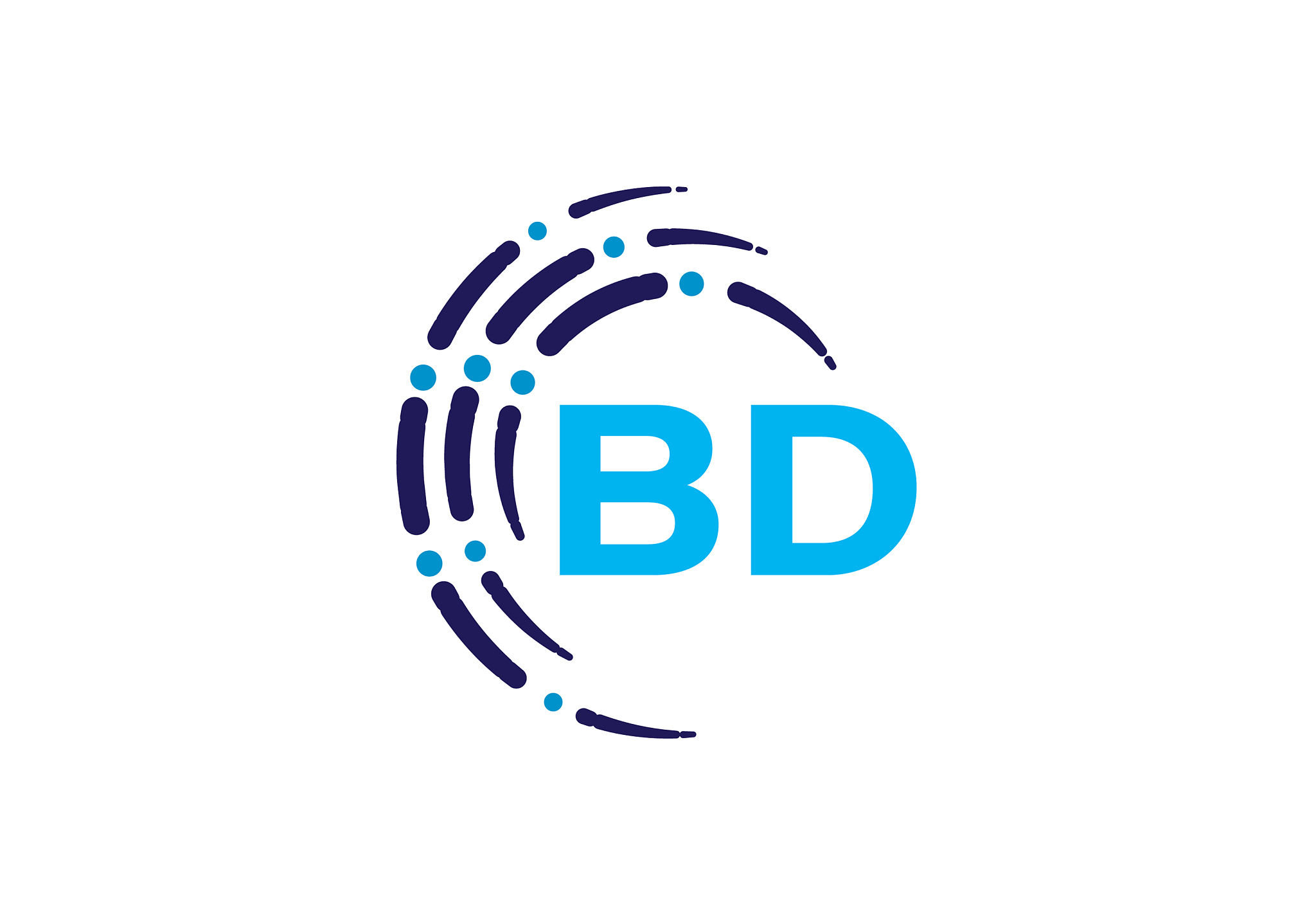 initial monogram l<strong>e</strong>tter b d logo design template