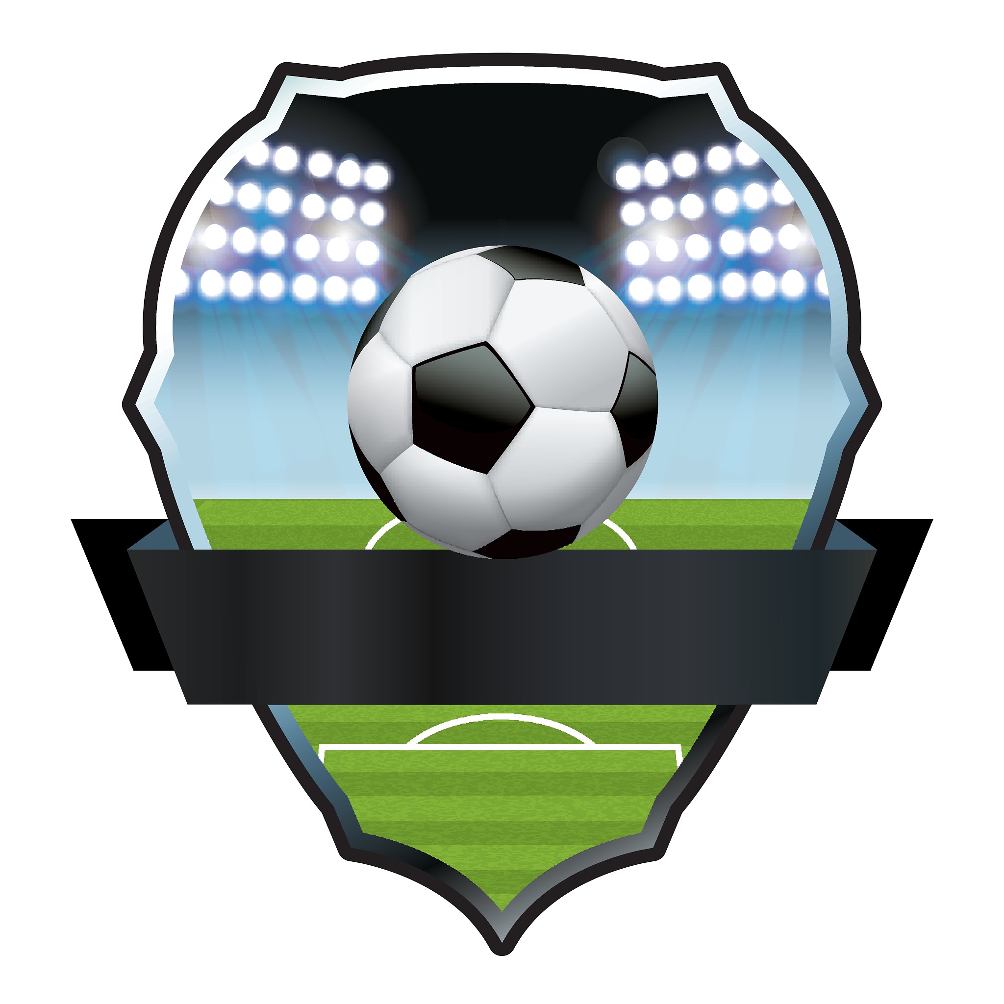 soccer football field and ball illustration
