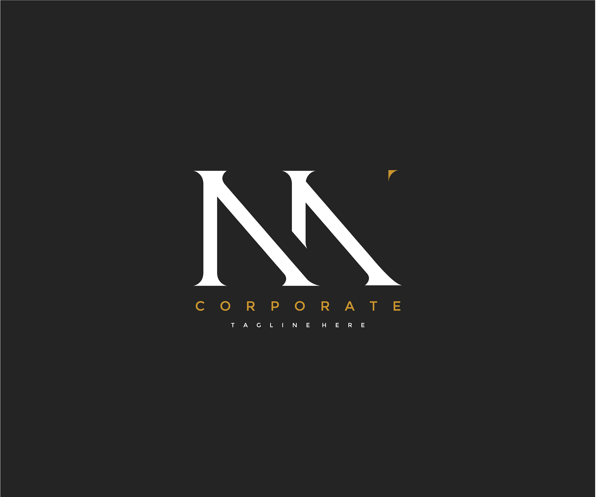 elegant nn letter minimalist monogram logo design