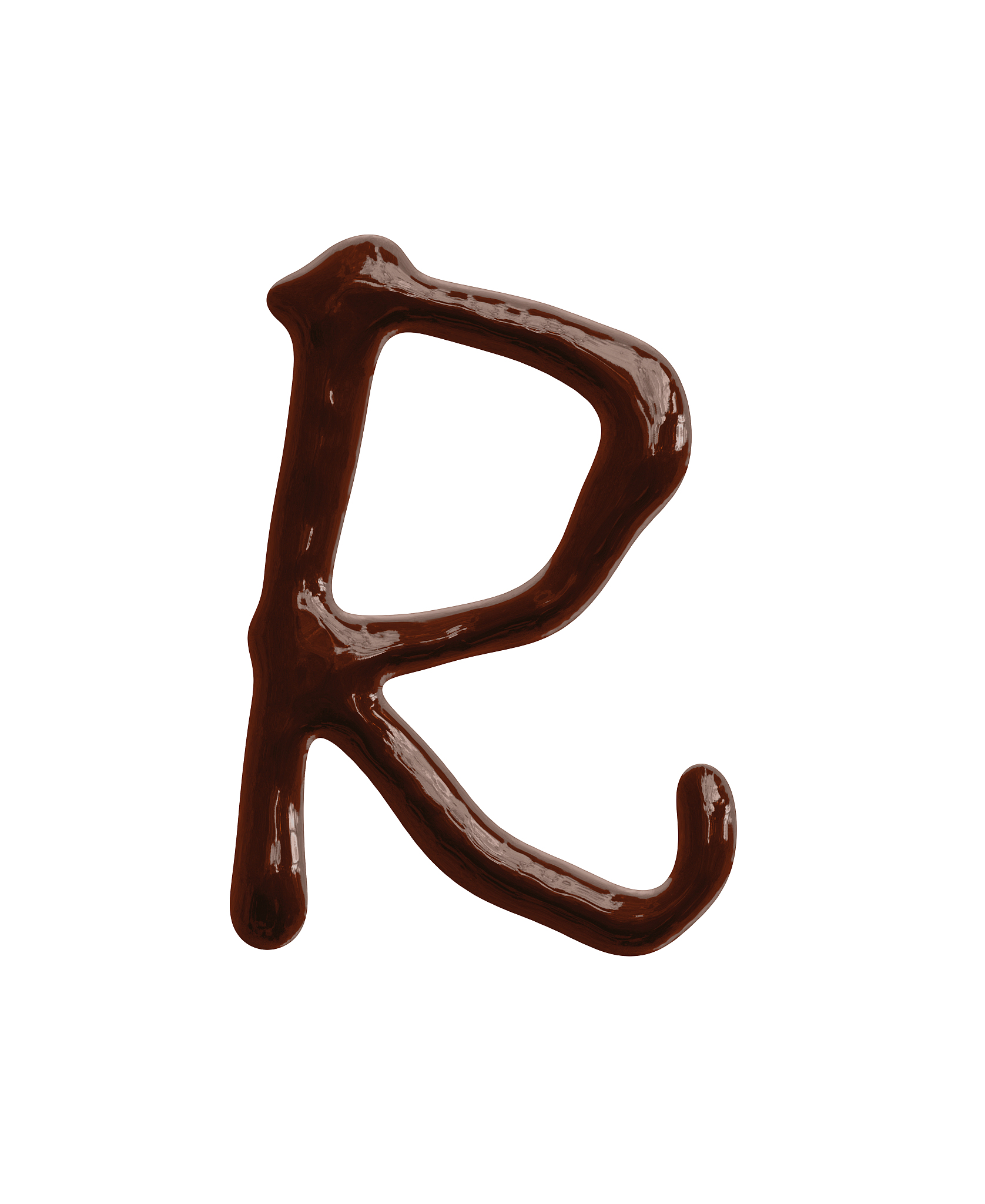 3d chocolate sauce font