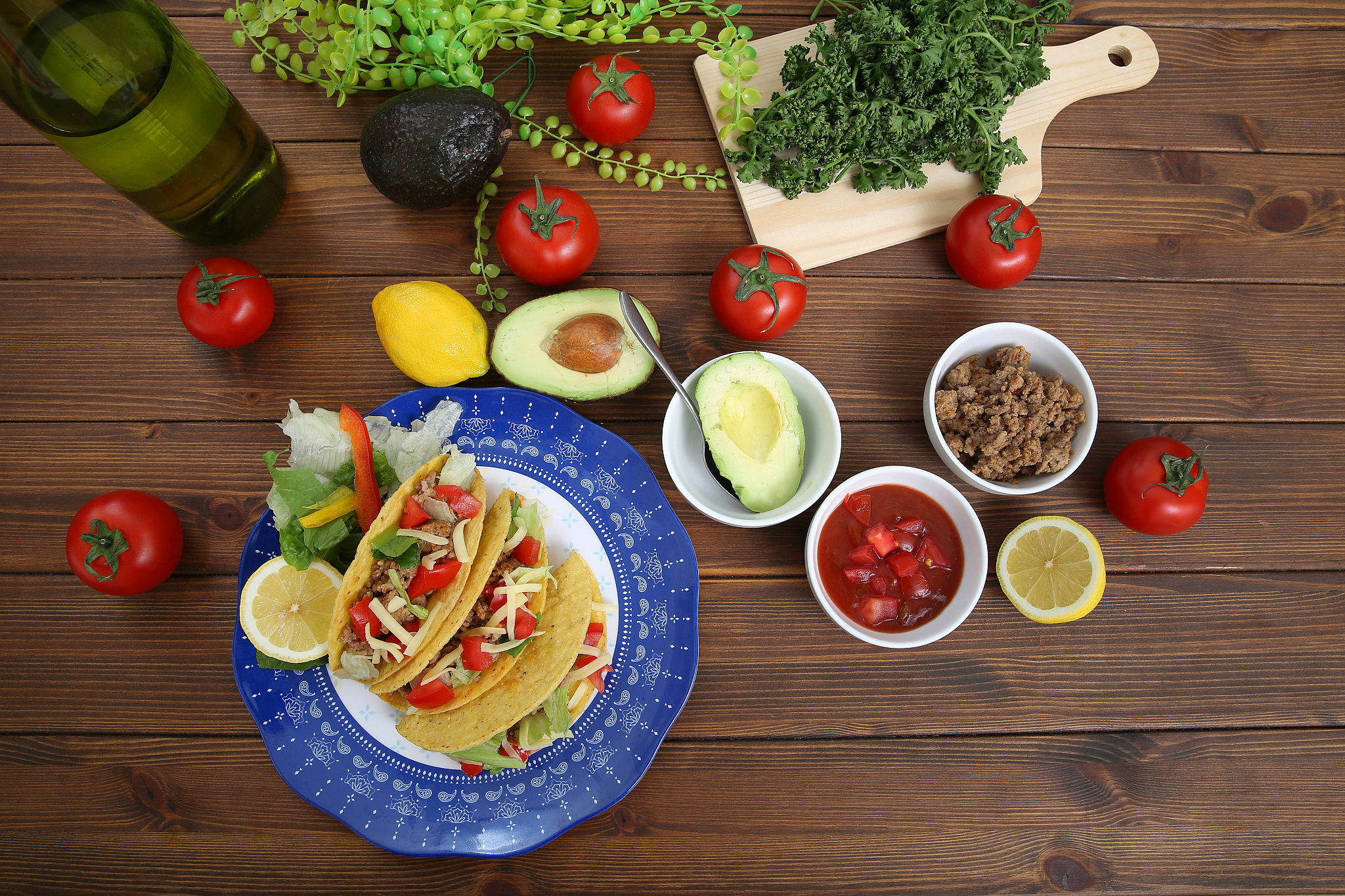 tacos are one of the dishes on behalf of mexico.