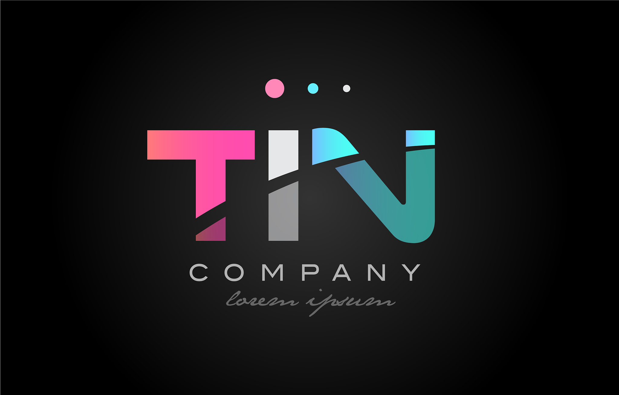 tin t i n three letter logo icon design