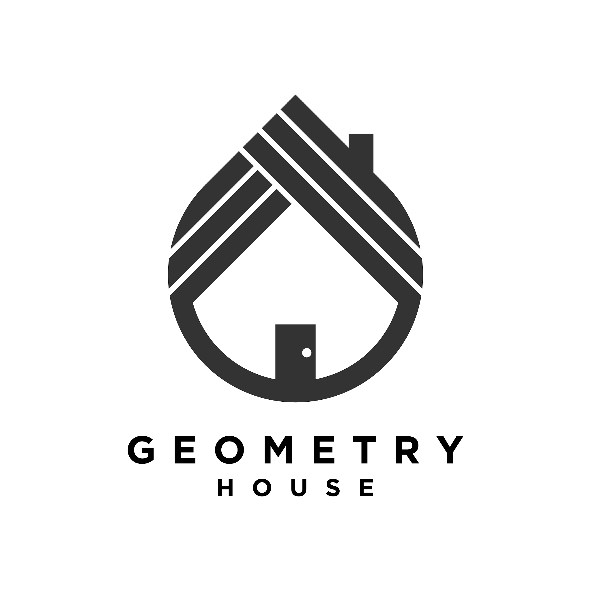 simple abstract home logo