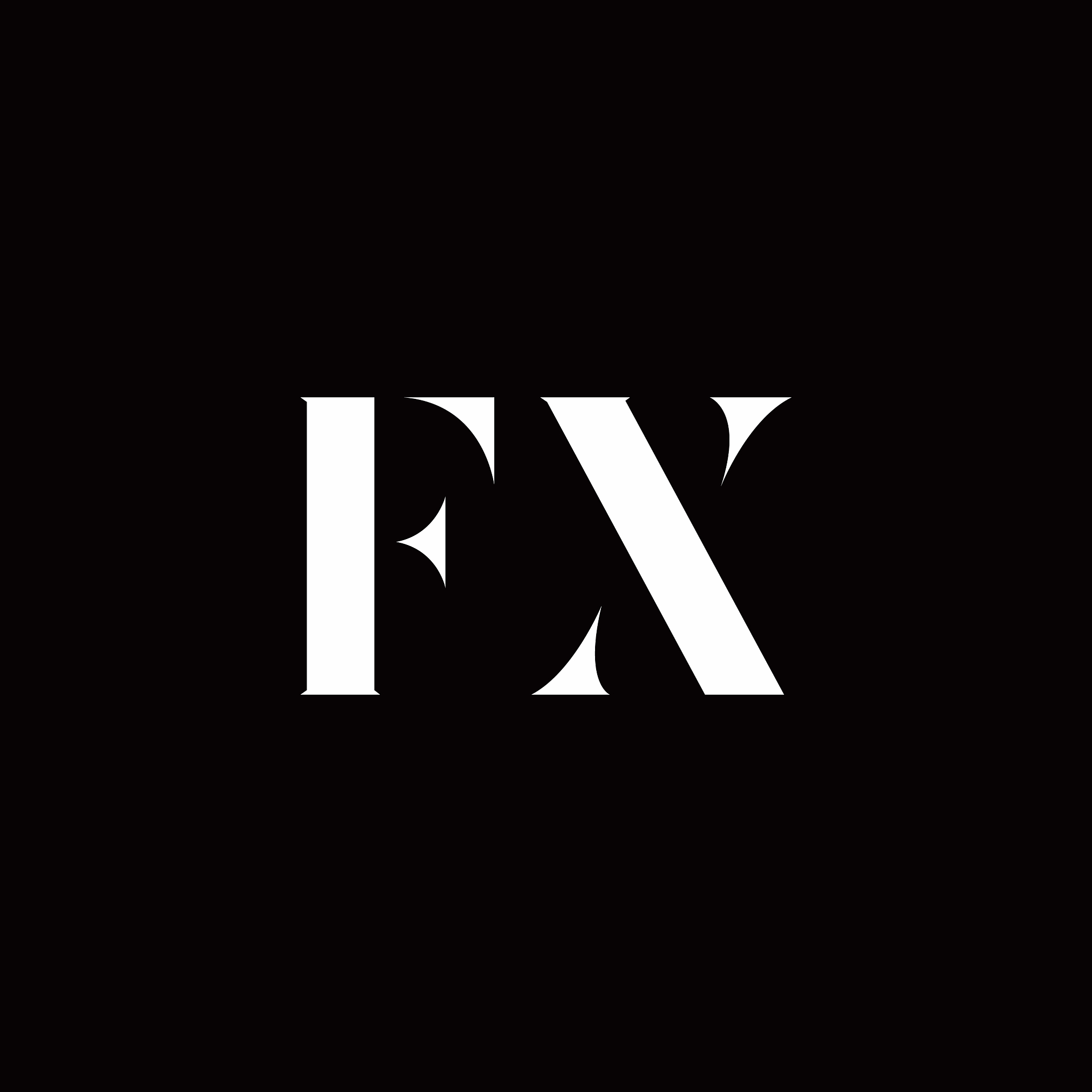 fx logo letter initial logo designs template