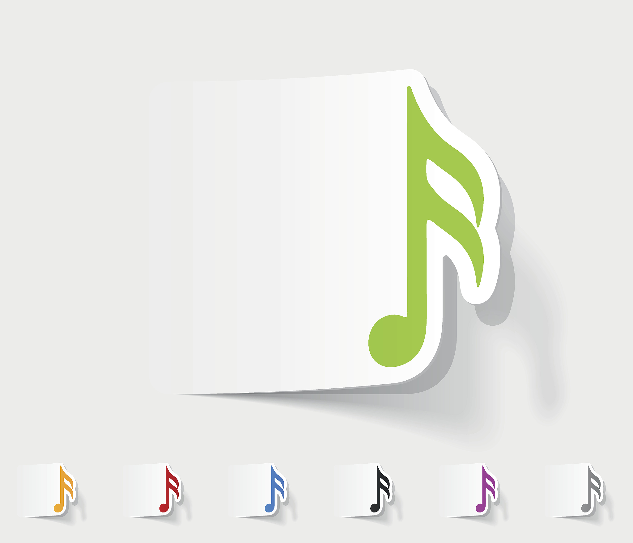 realistic design element. musical note