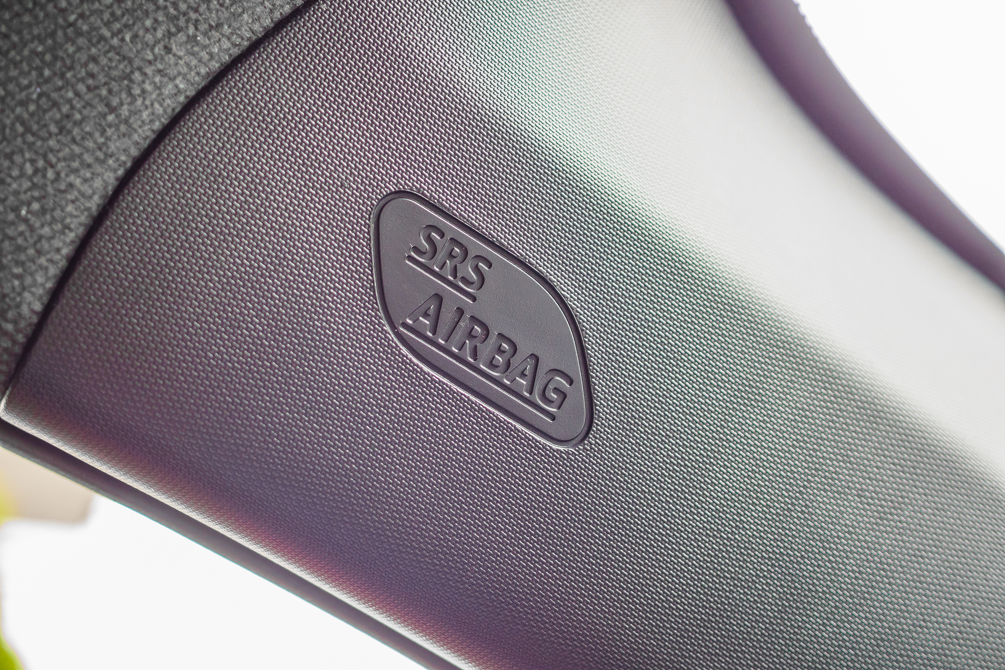 safety side curtain airbag sign in new modern car