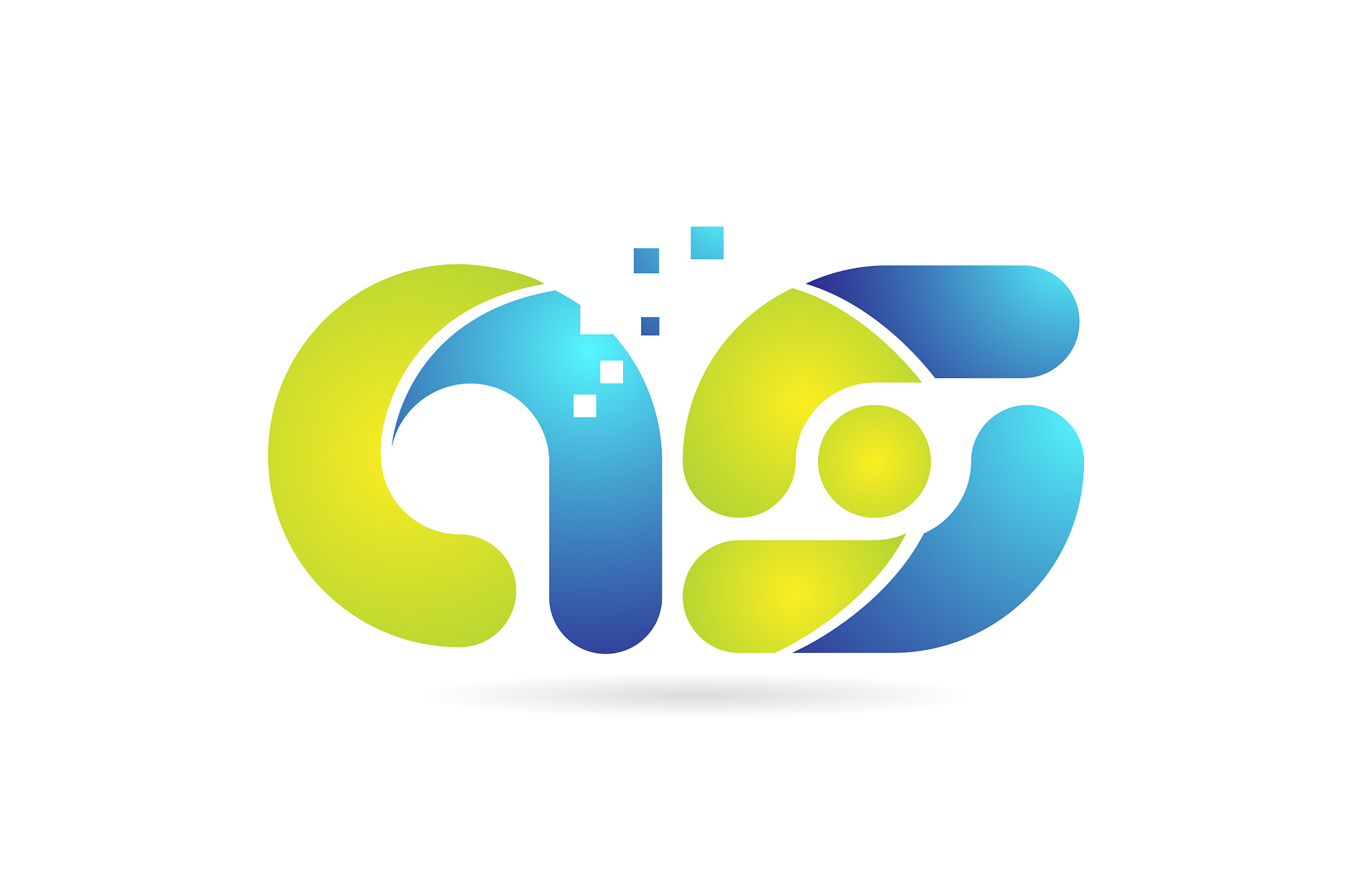 as a s blue green combination alphabet letter