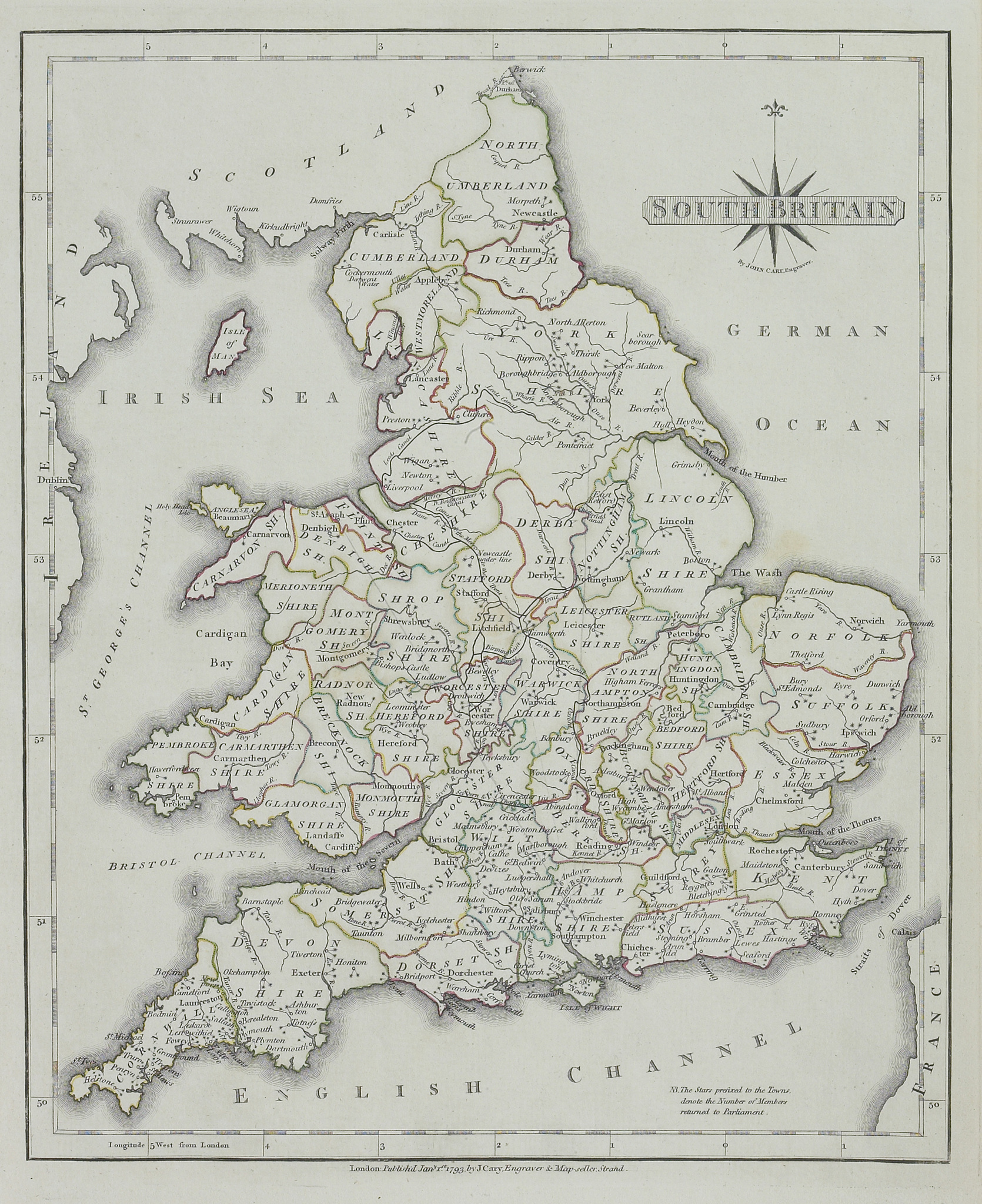 map of england