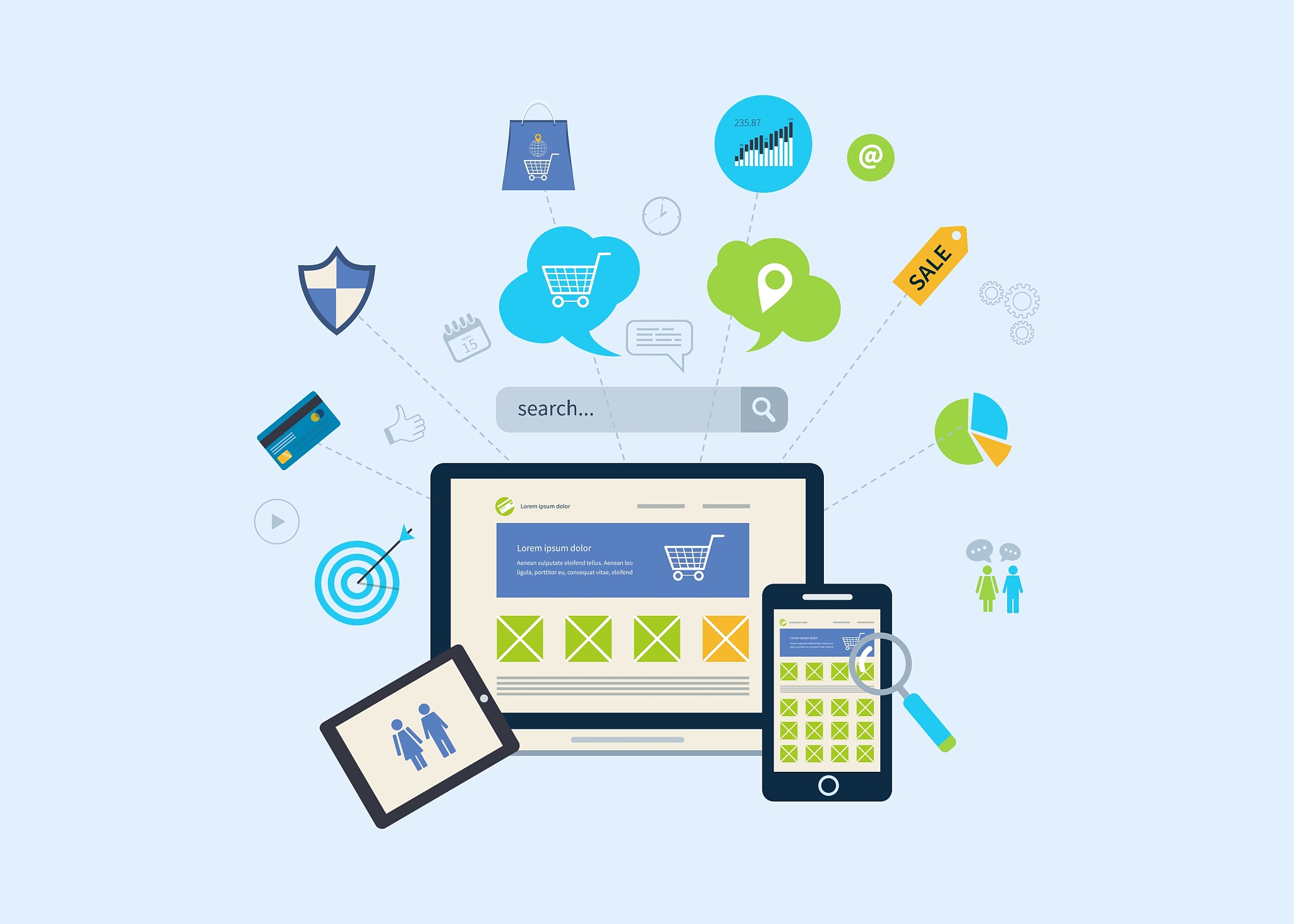 online shopping icons