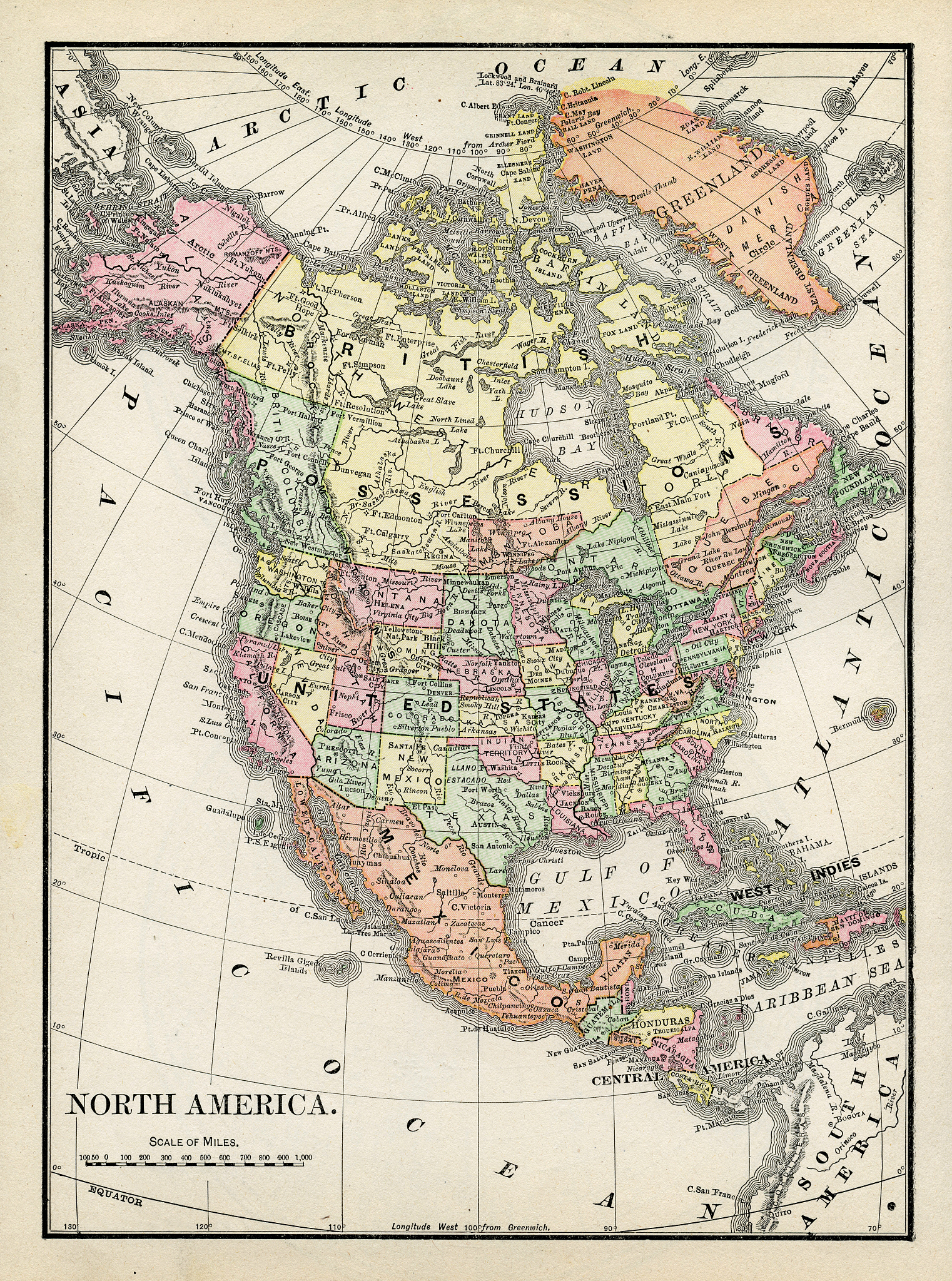 north america map