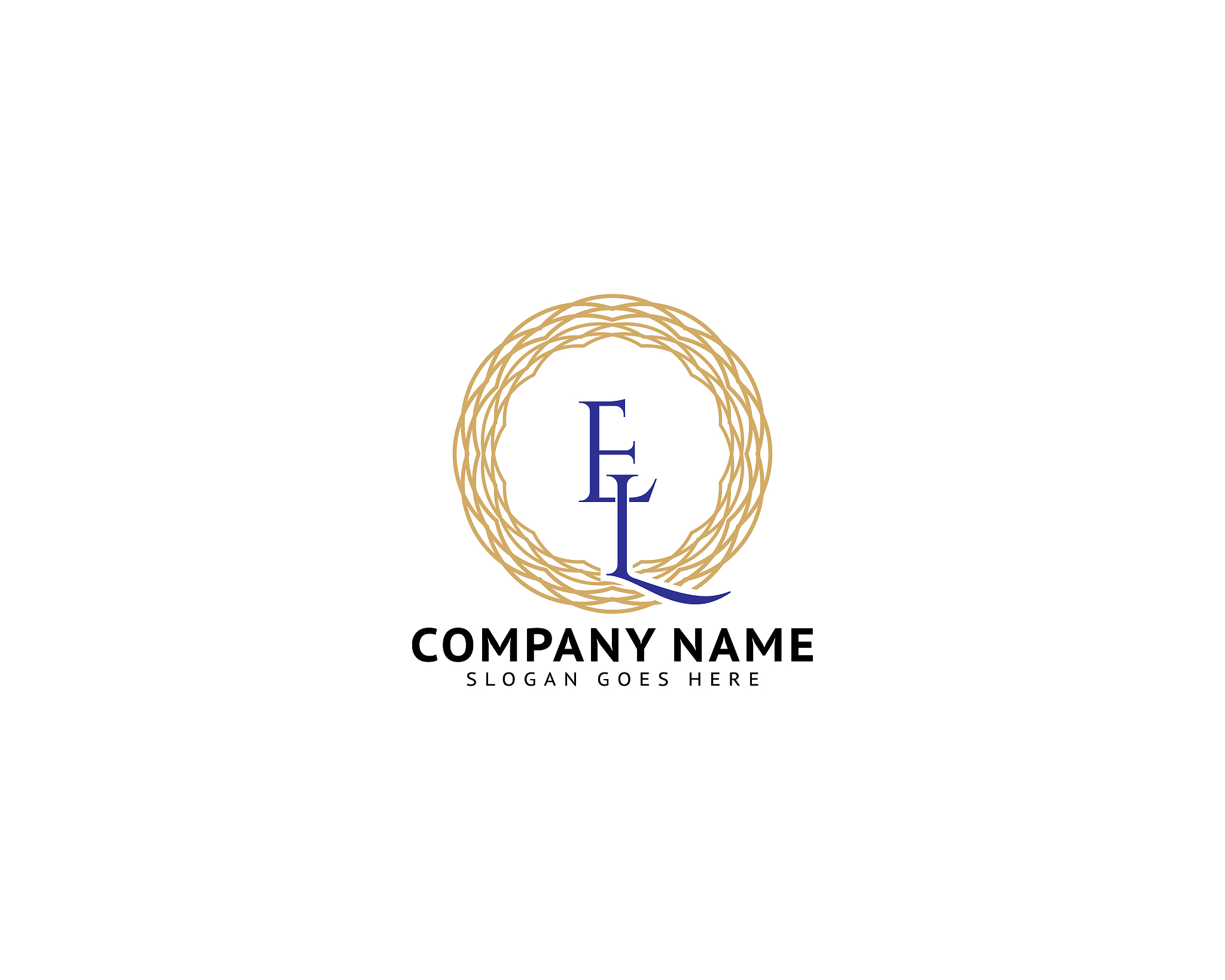 initial letter el   template design