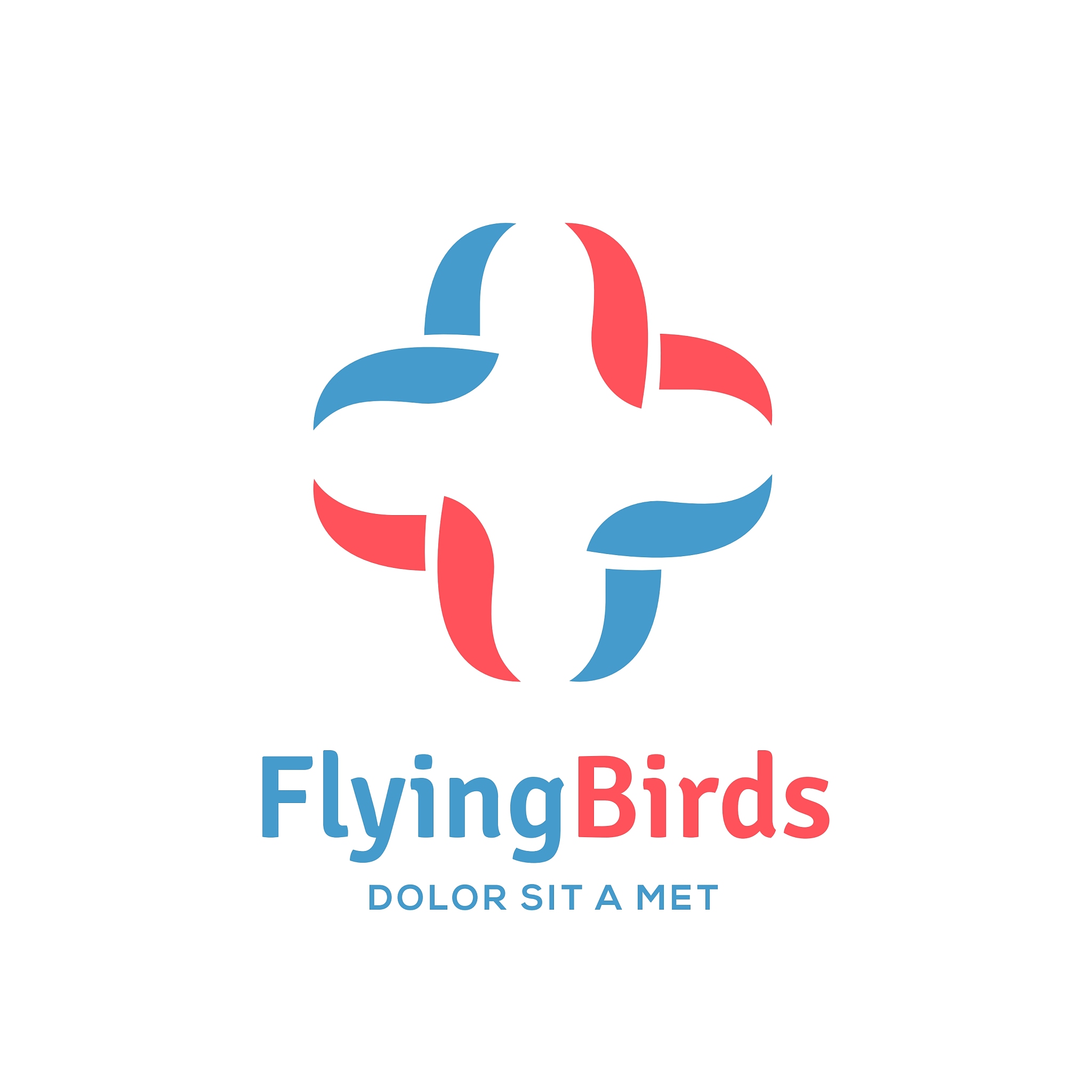 cross plus bird medical logo icon design template