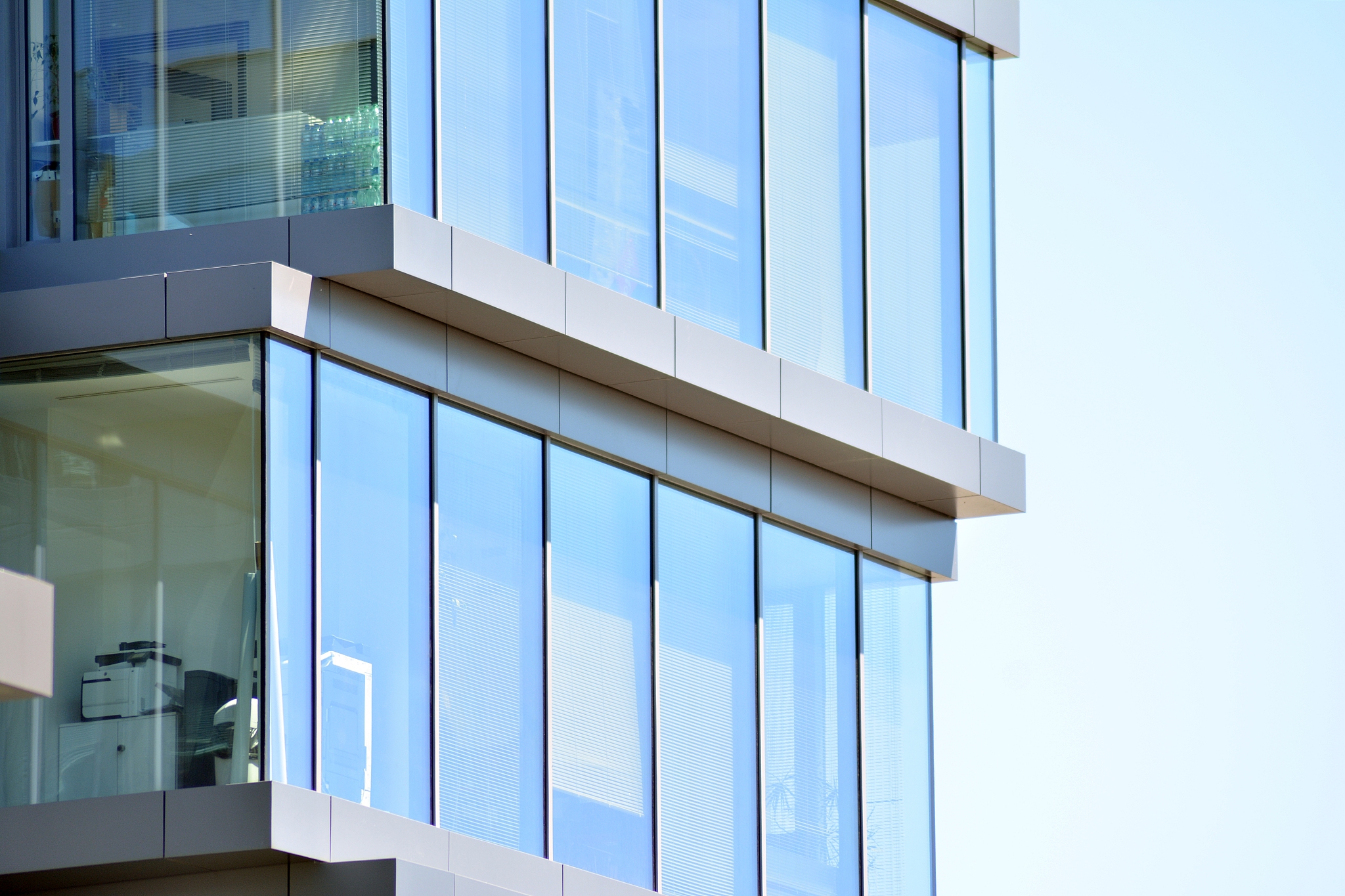 urban abstract background, detail of modern glass facade, office