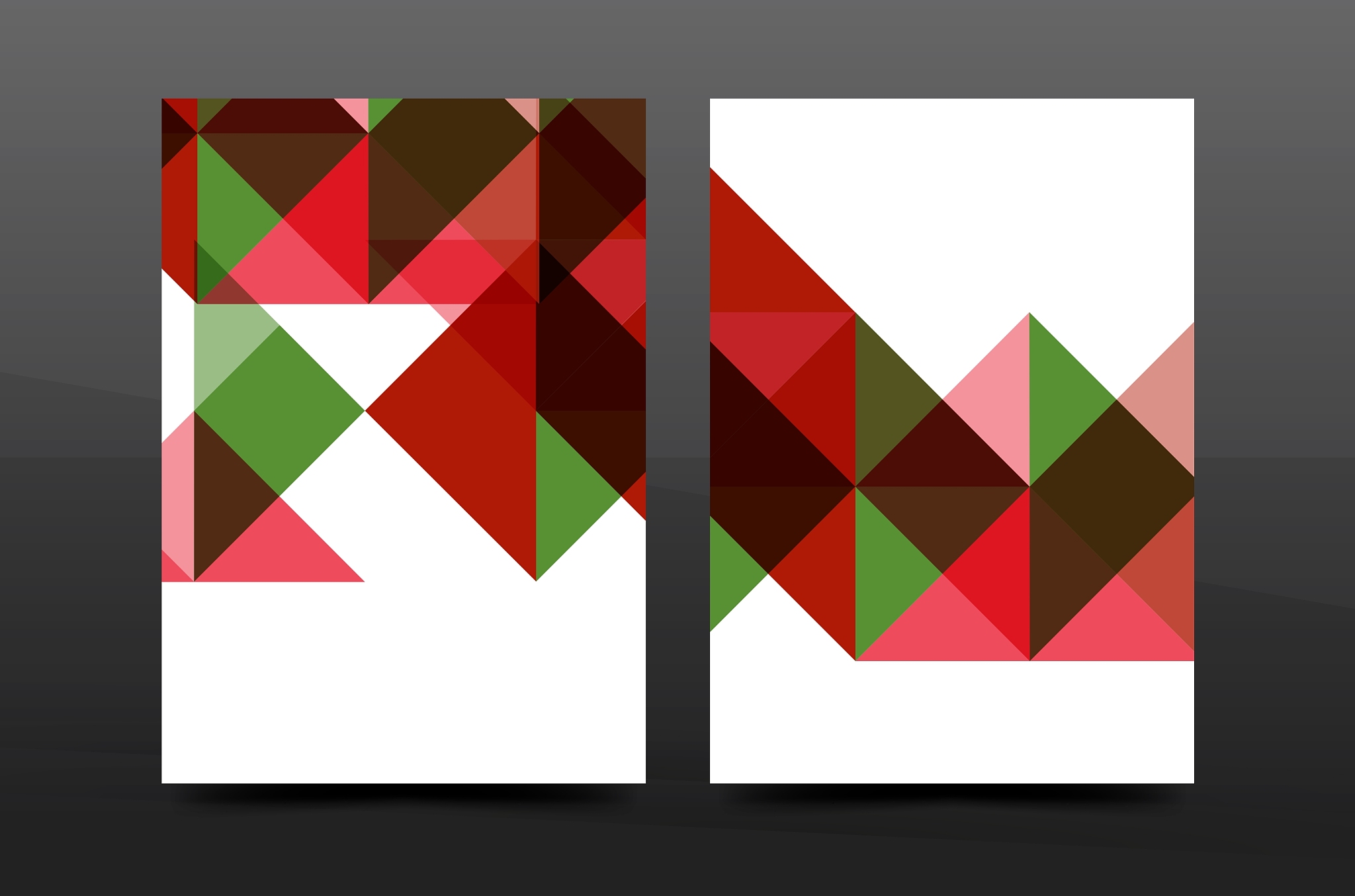 colorful geometry design annual report a4 cover