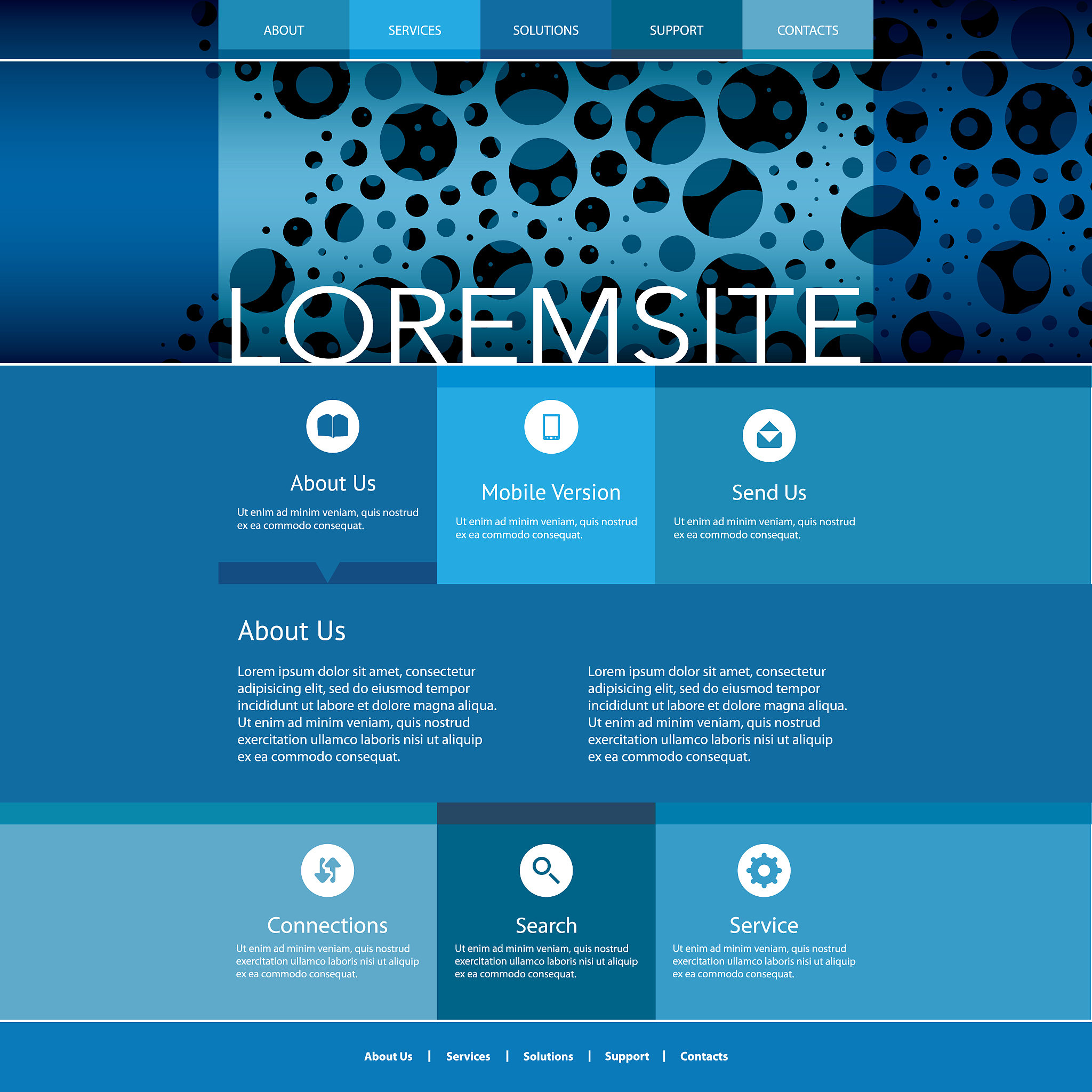 one page website template