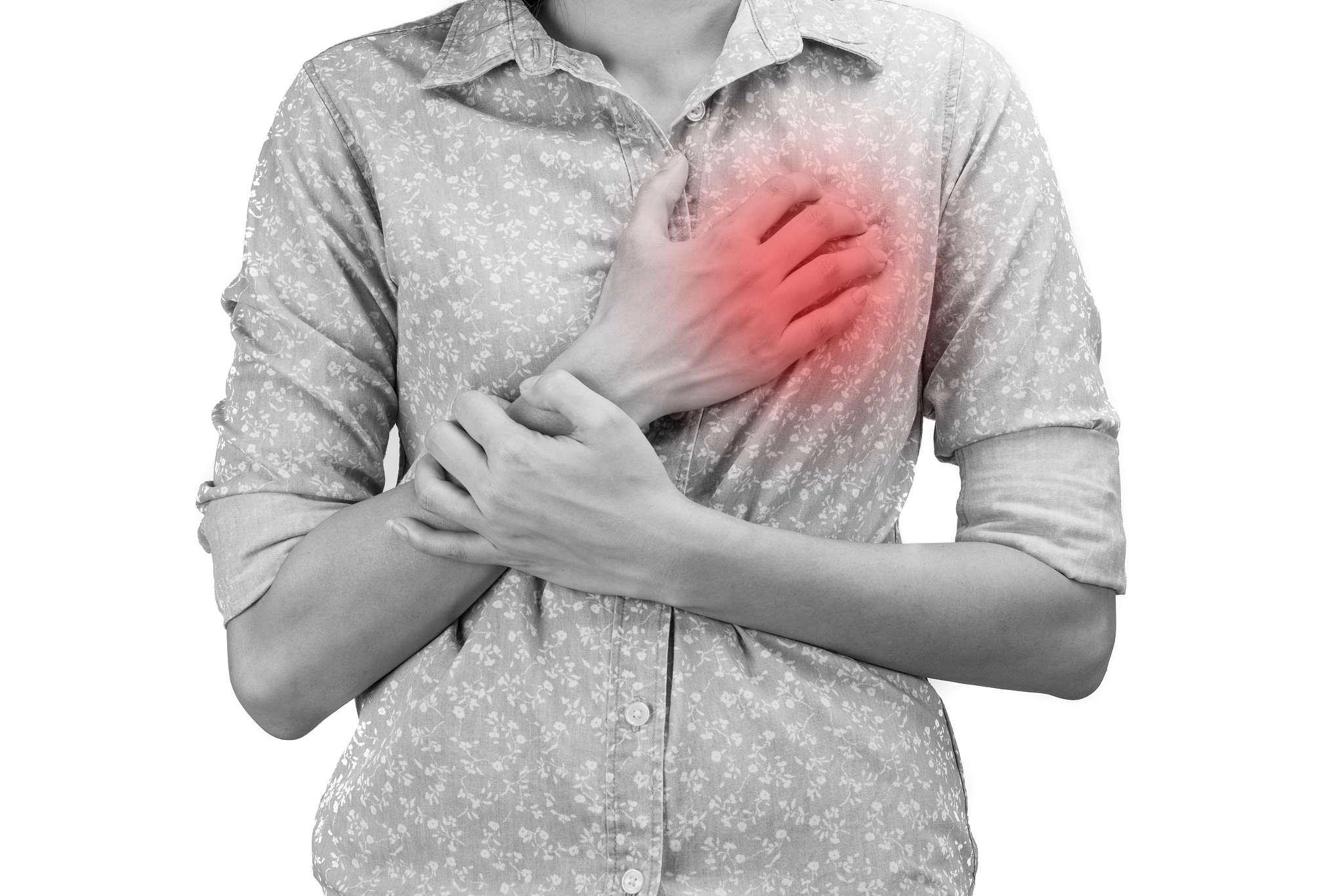 women having a heart attack