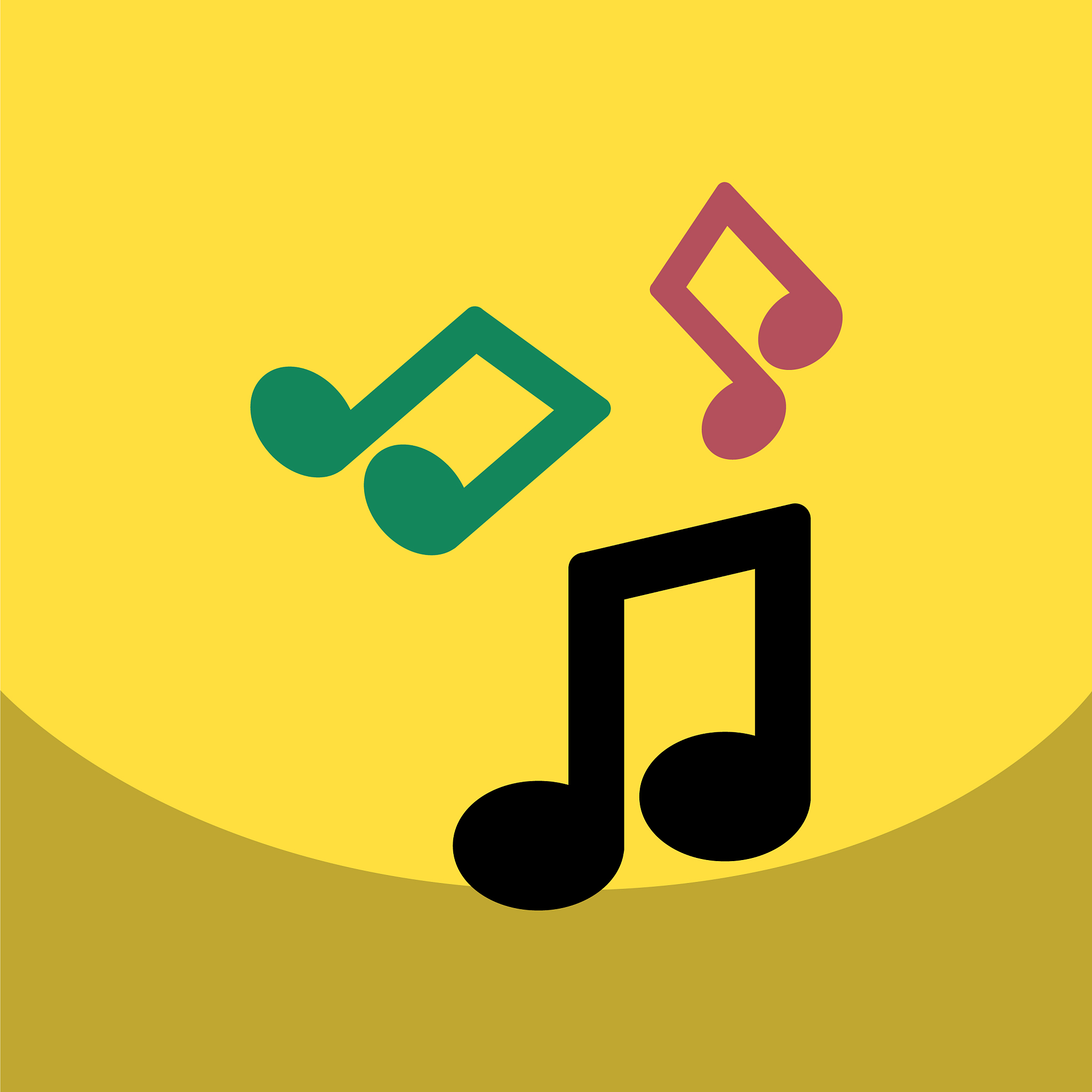 flat icon design collection music note