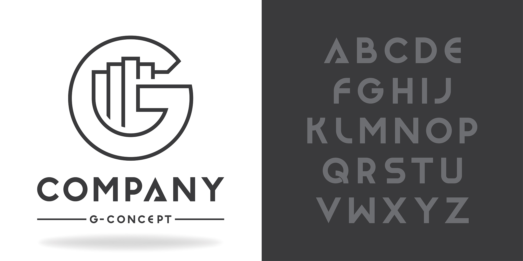 real estate, business logo template. font character design and f