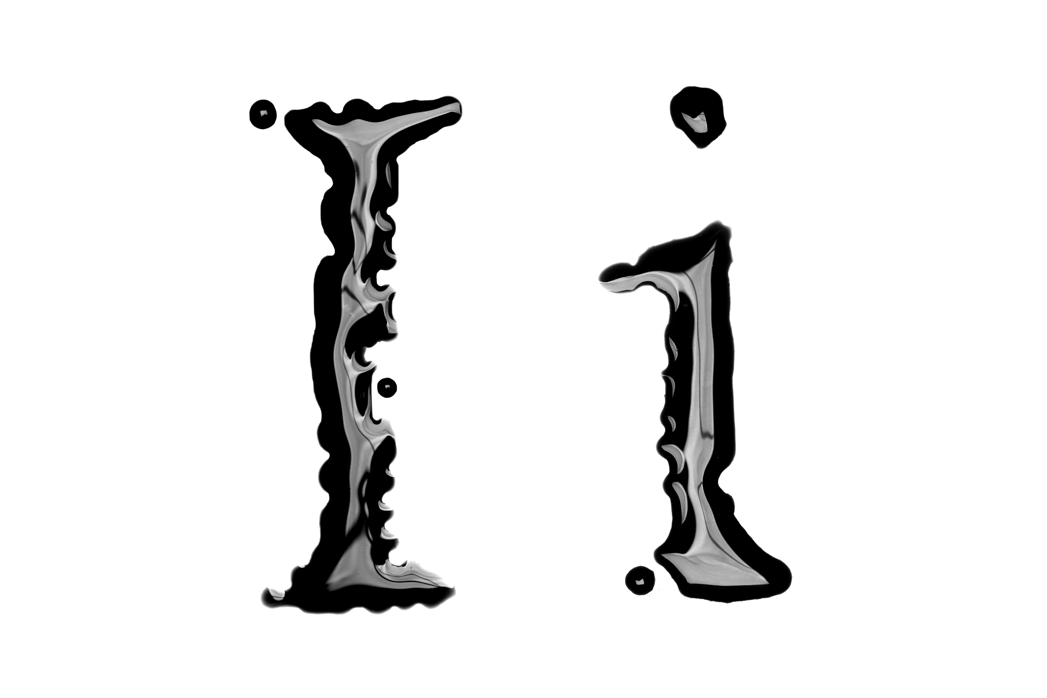 capital and lowercase letter i