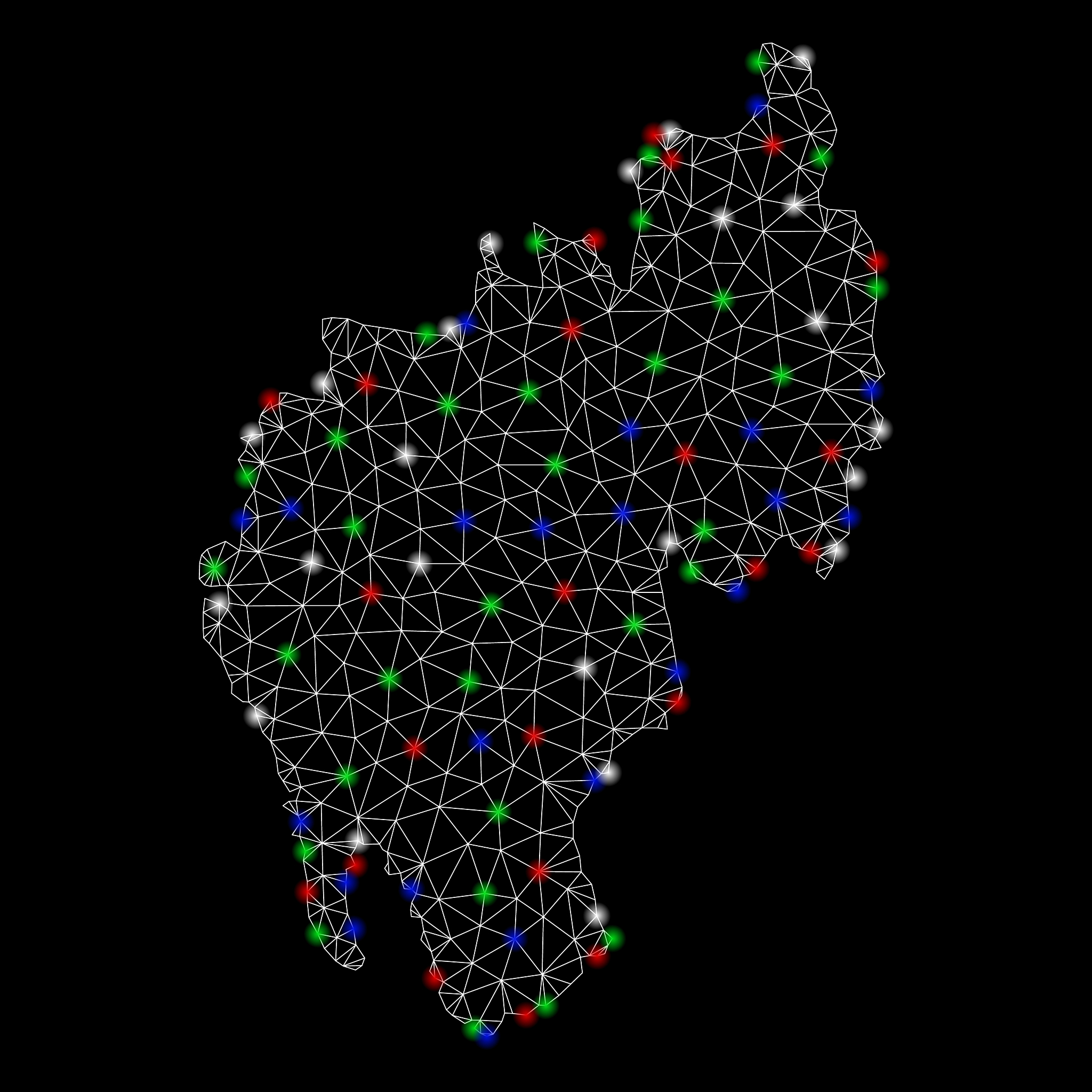 bright mesh network tripura state map with flare