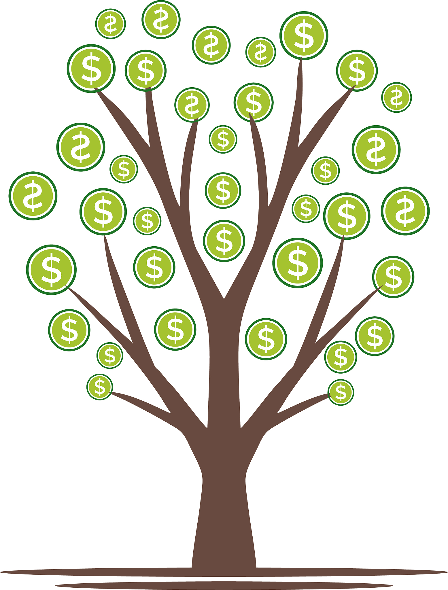 tree money coin logo design