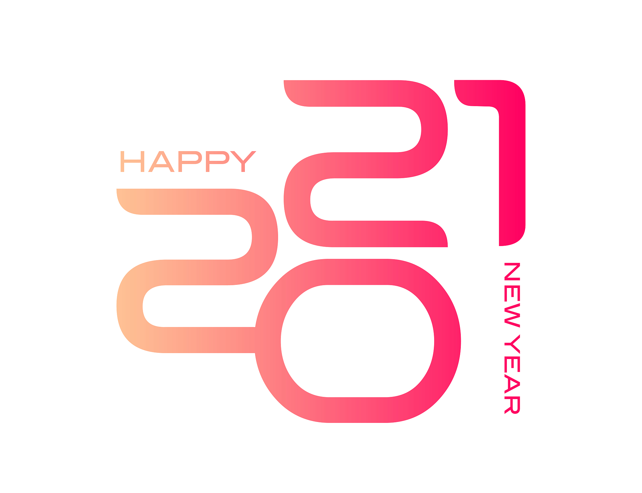 2021 new year logo. holiday greeting card. vector illustration. 
