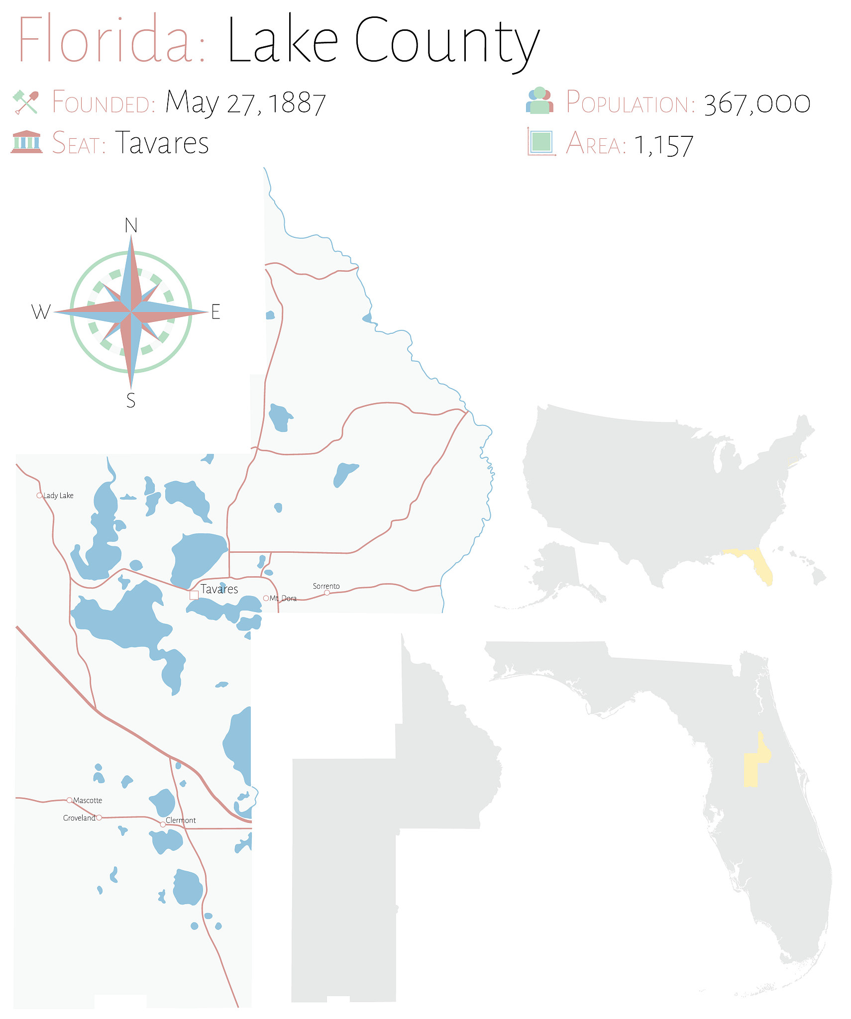 map of lake county in florida
