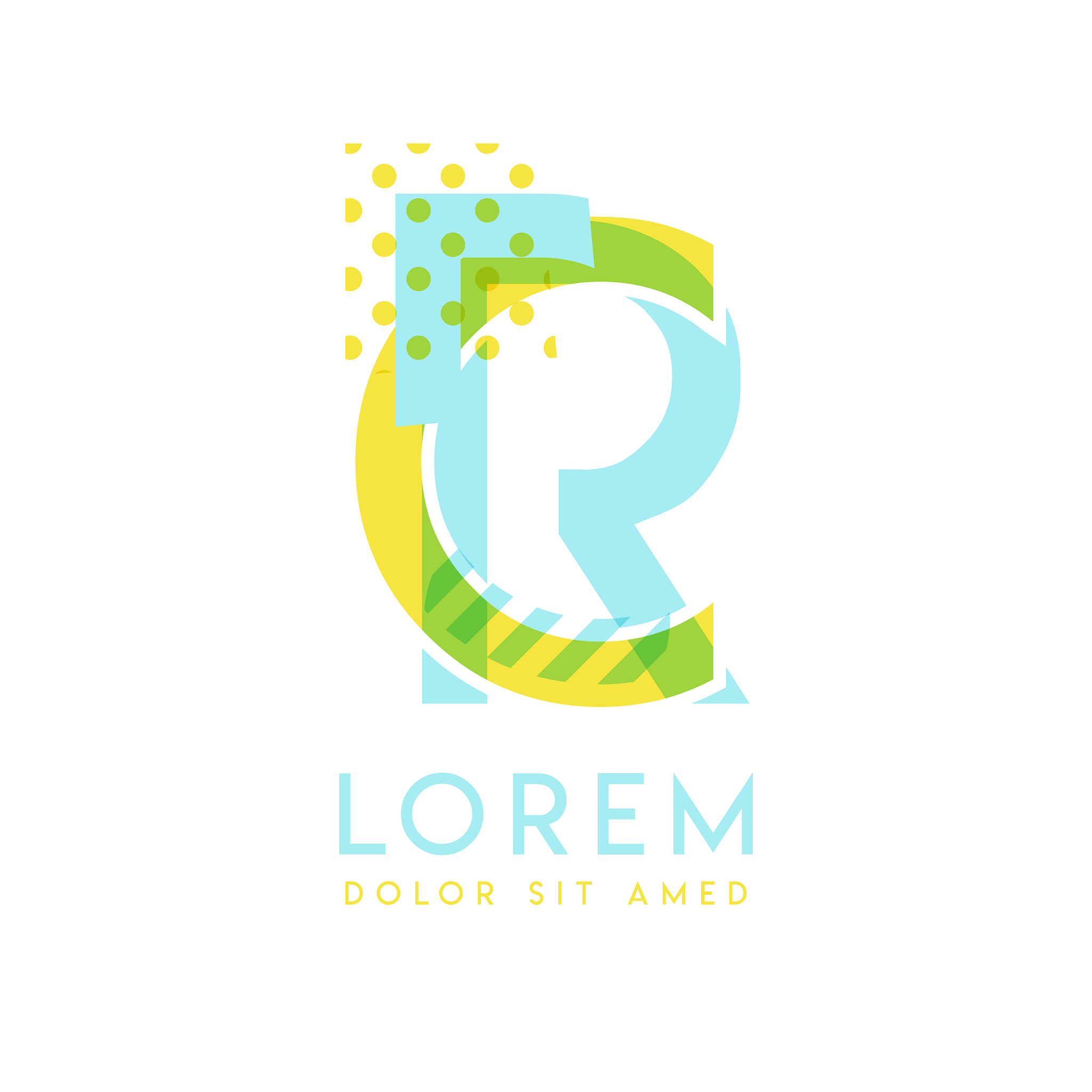 rc natural logo design with yellow and ocean blue