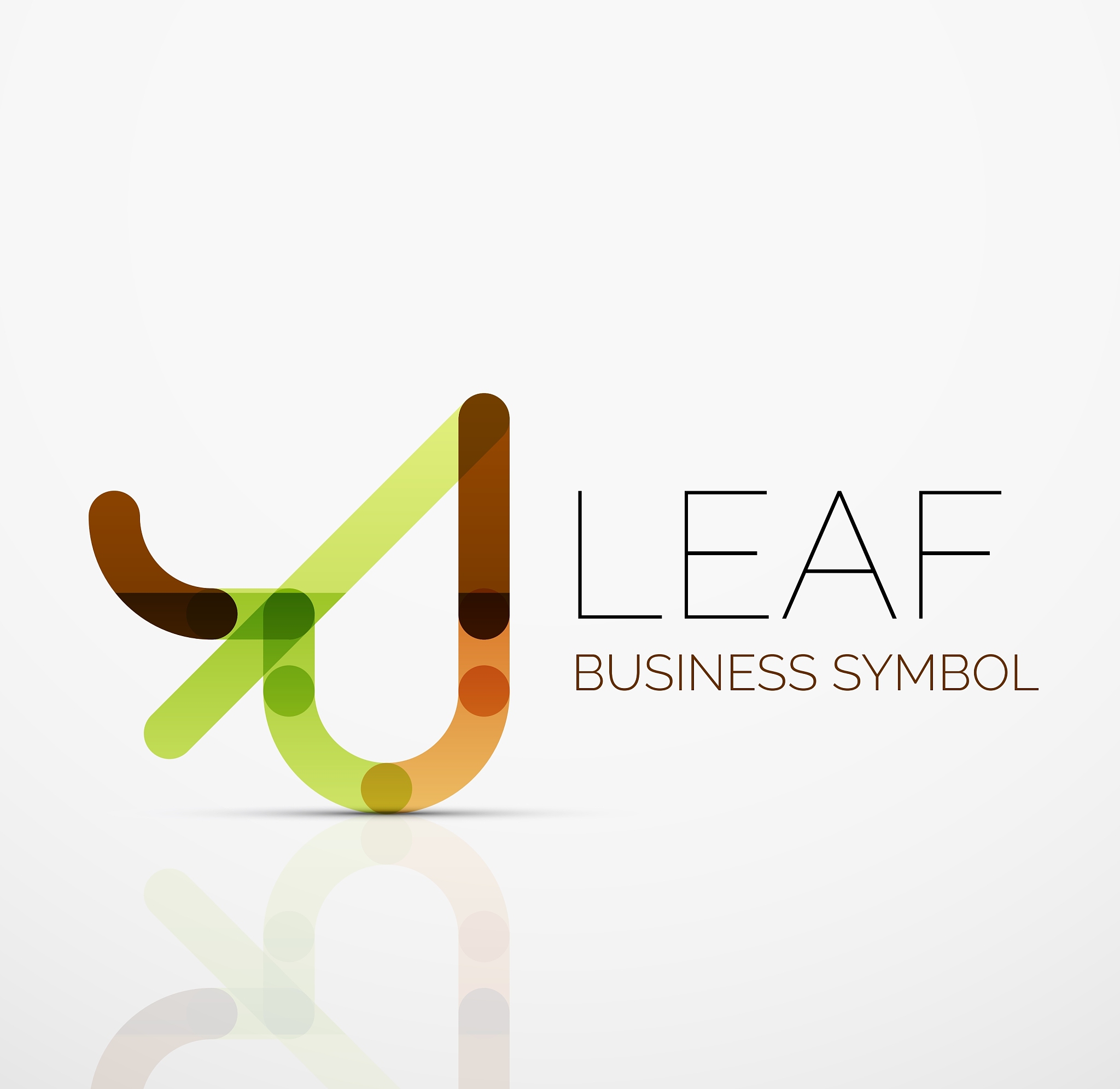 abstract logo idea eco leaf nature plant