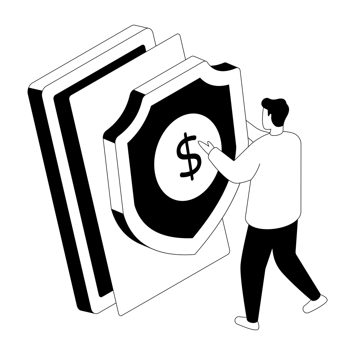 金融安全的高级下载插画