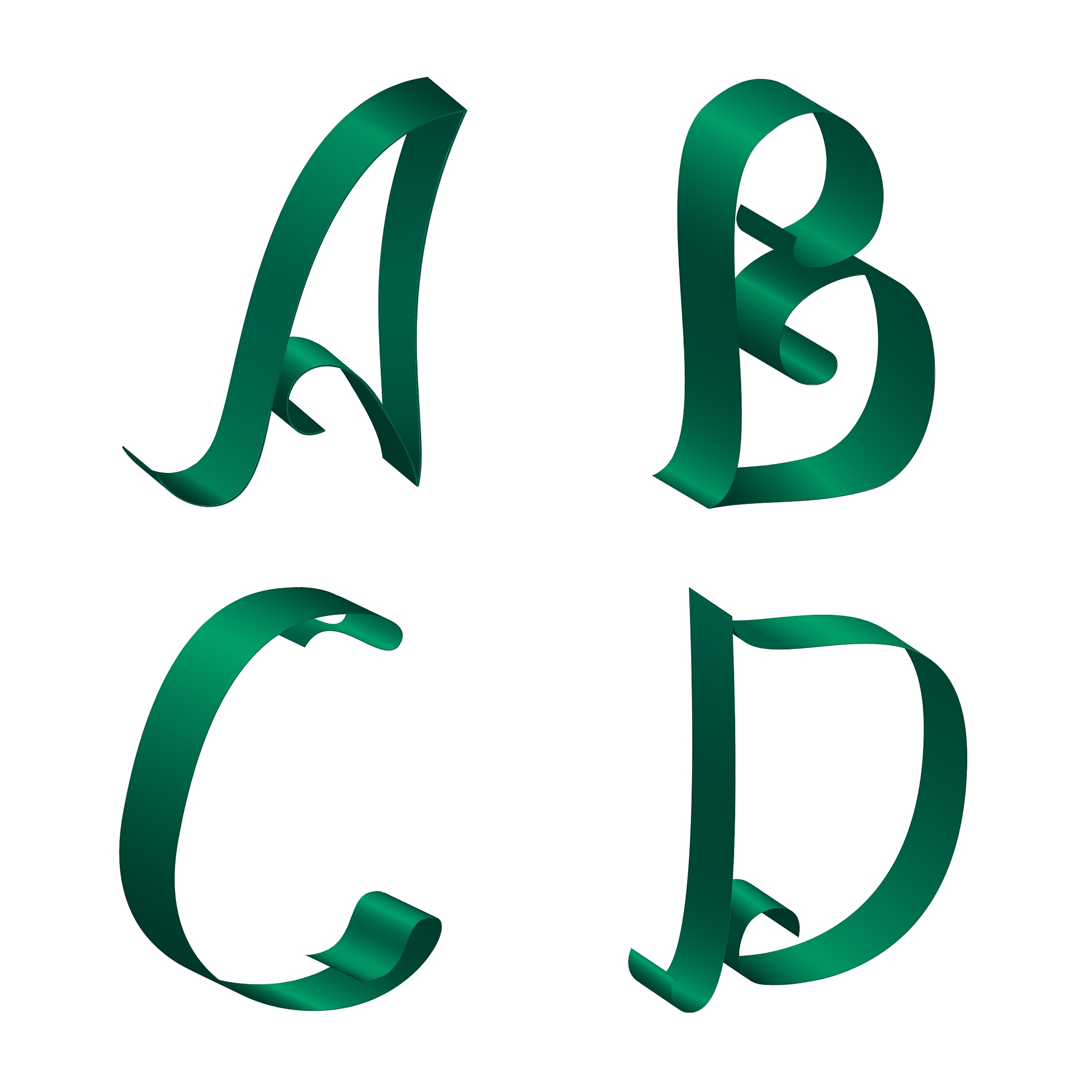 ribbon alphabet
