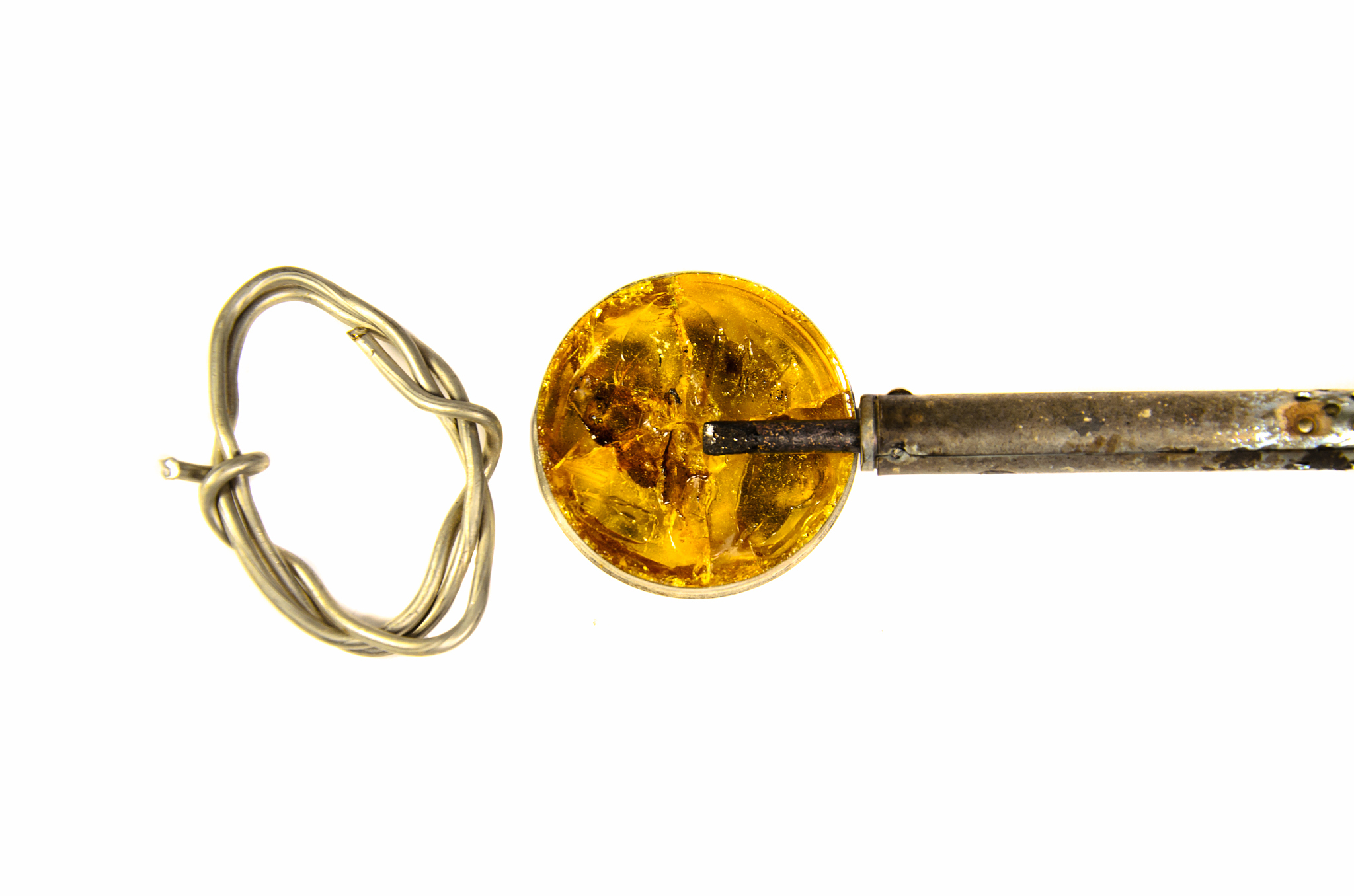 soldering iron and rosin isolated on white background