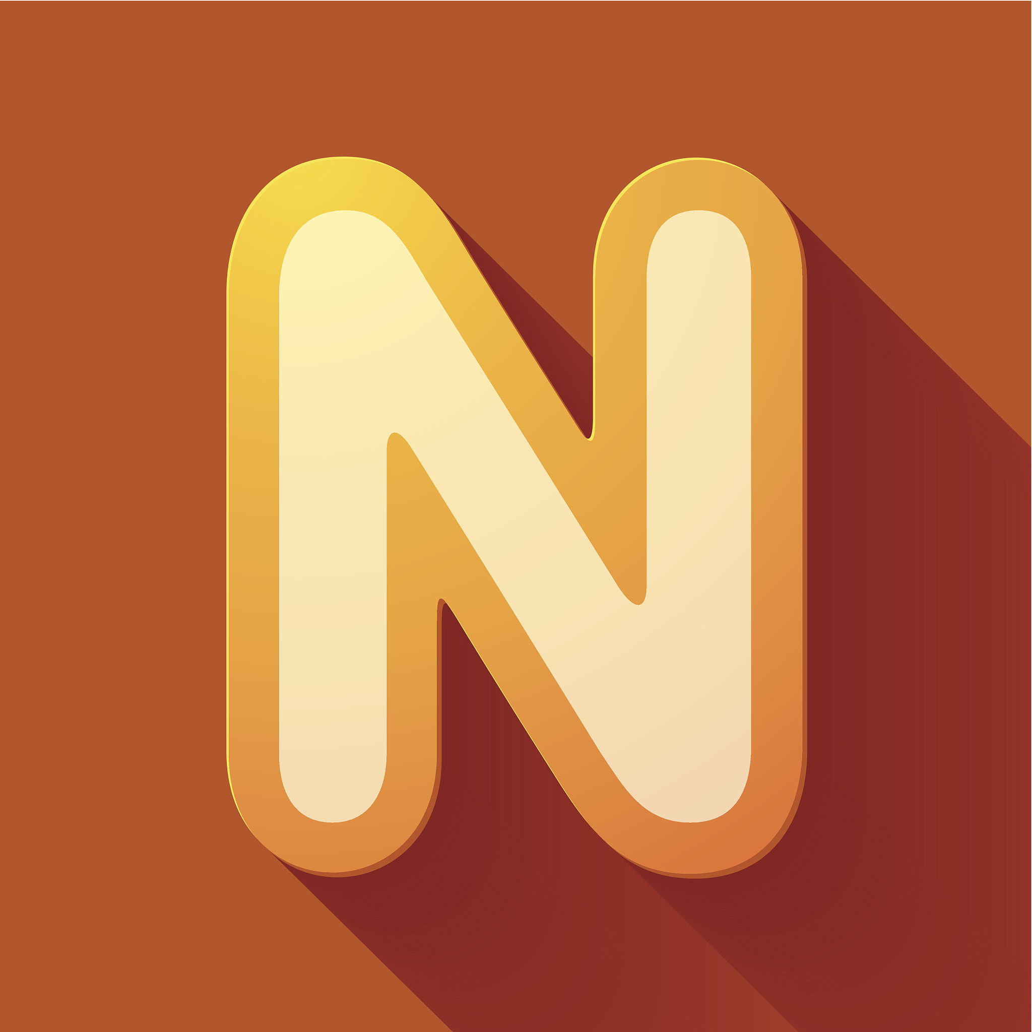volume icons alphabet: n