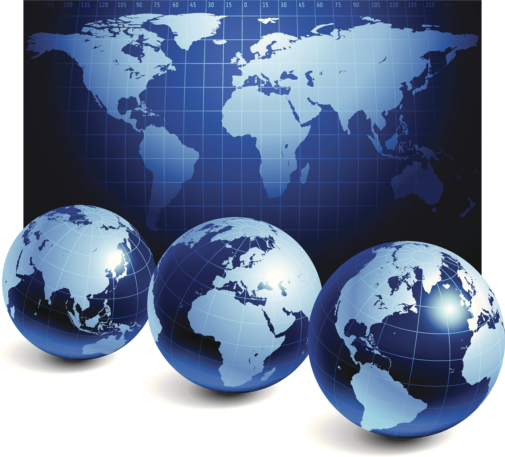 world map and globe
