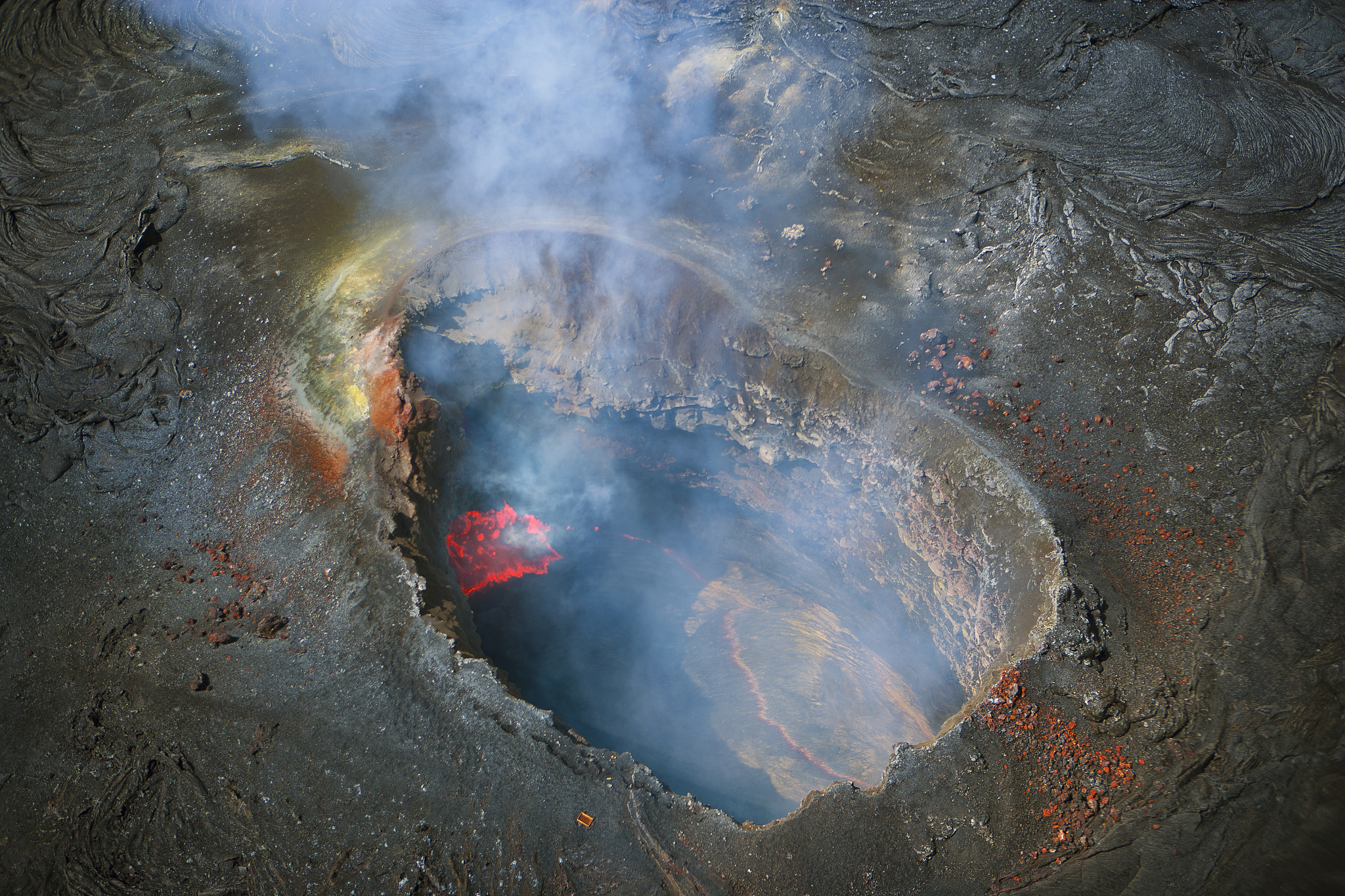 volcano letting off steam, kilauea, hawaii, united states