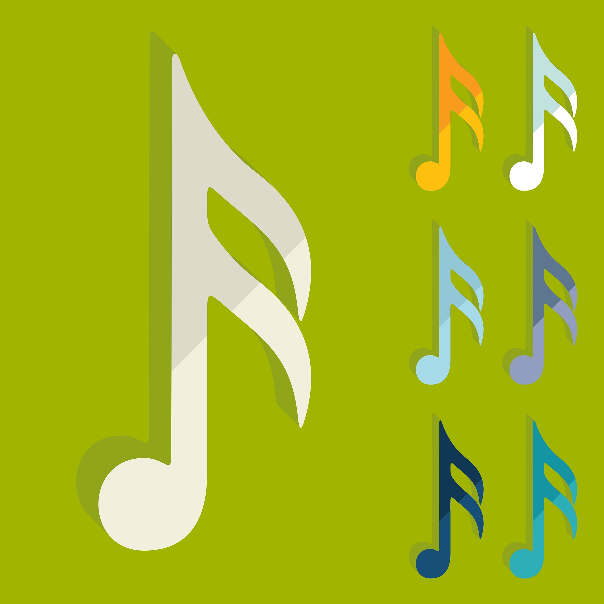 flat design musical note