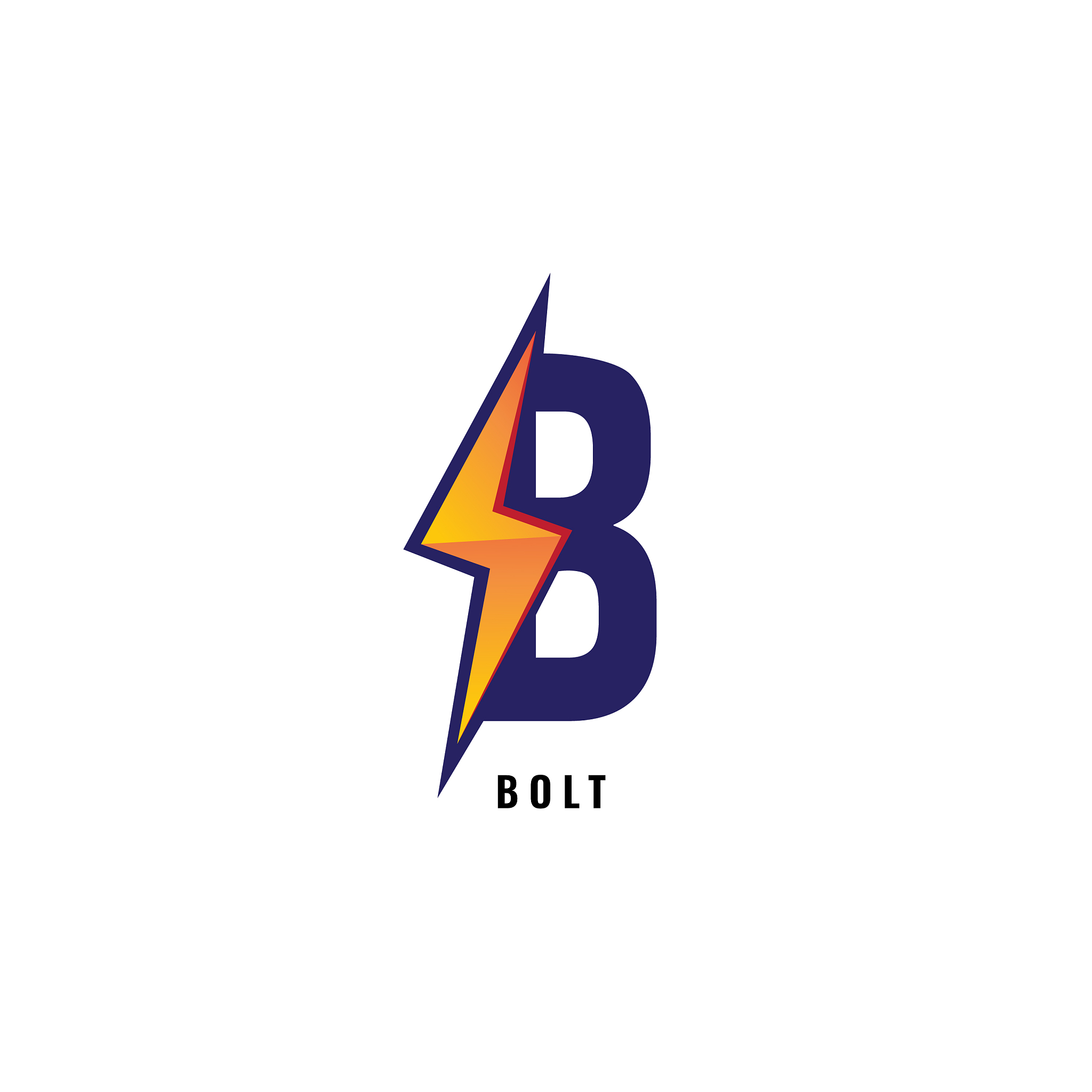 letter b initial logo design template isolated on