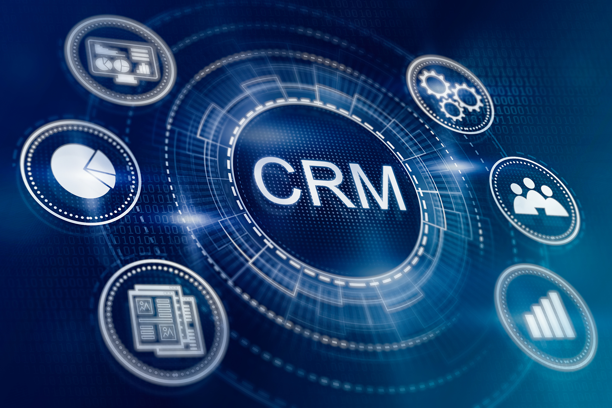 crm customer relationship management concept. clients support so