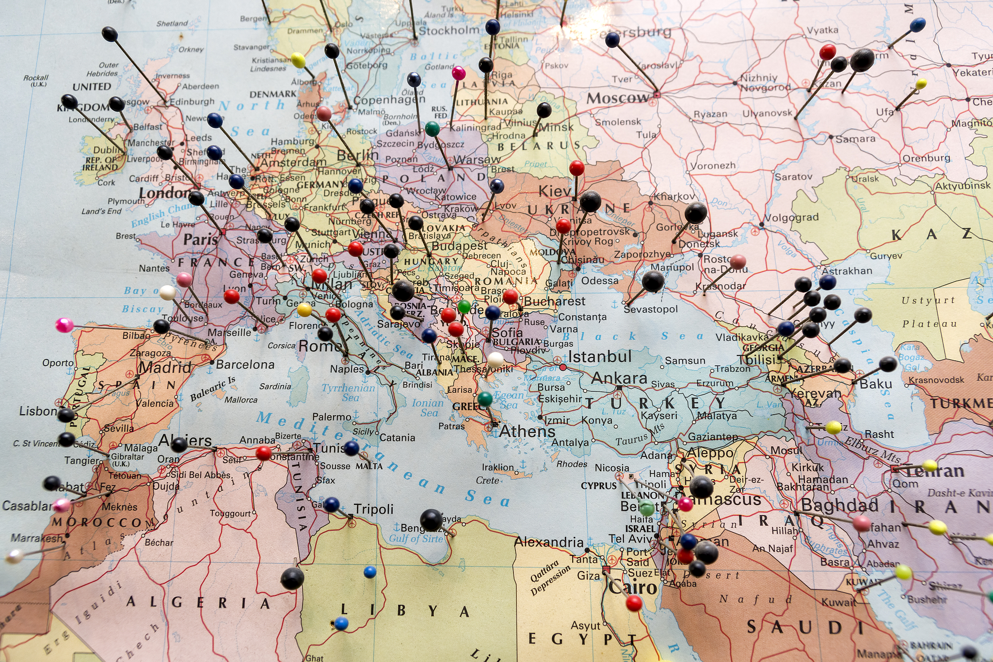 europe and north africa map