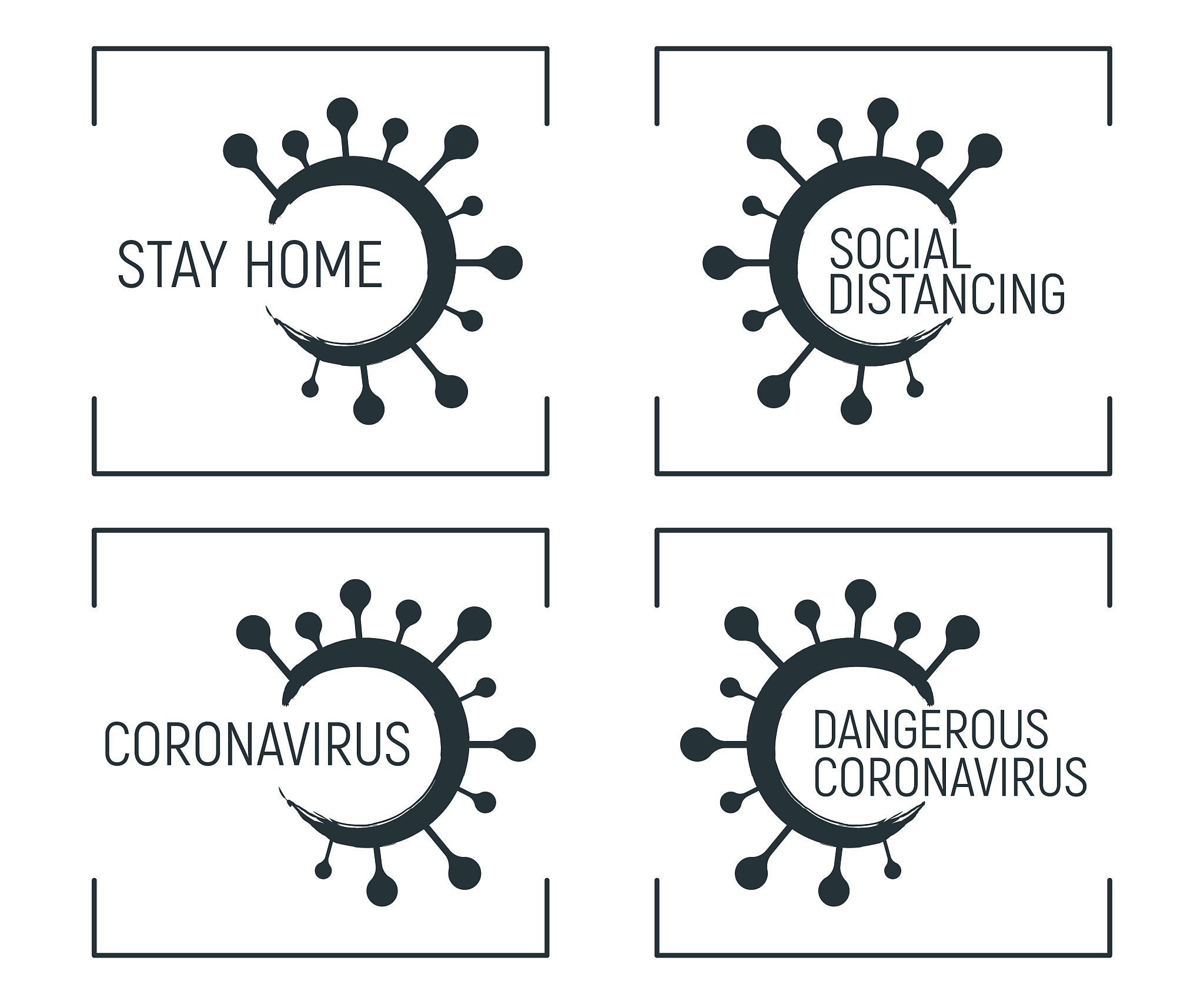 epidemic coronavirus font label, concept vector illustration, is