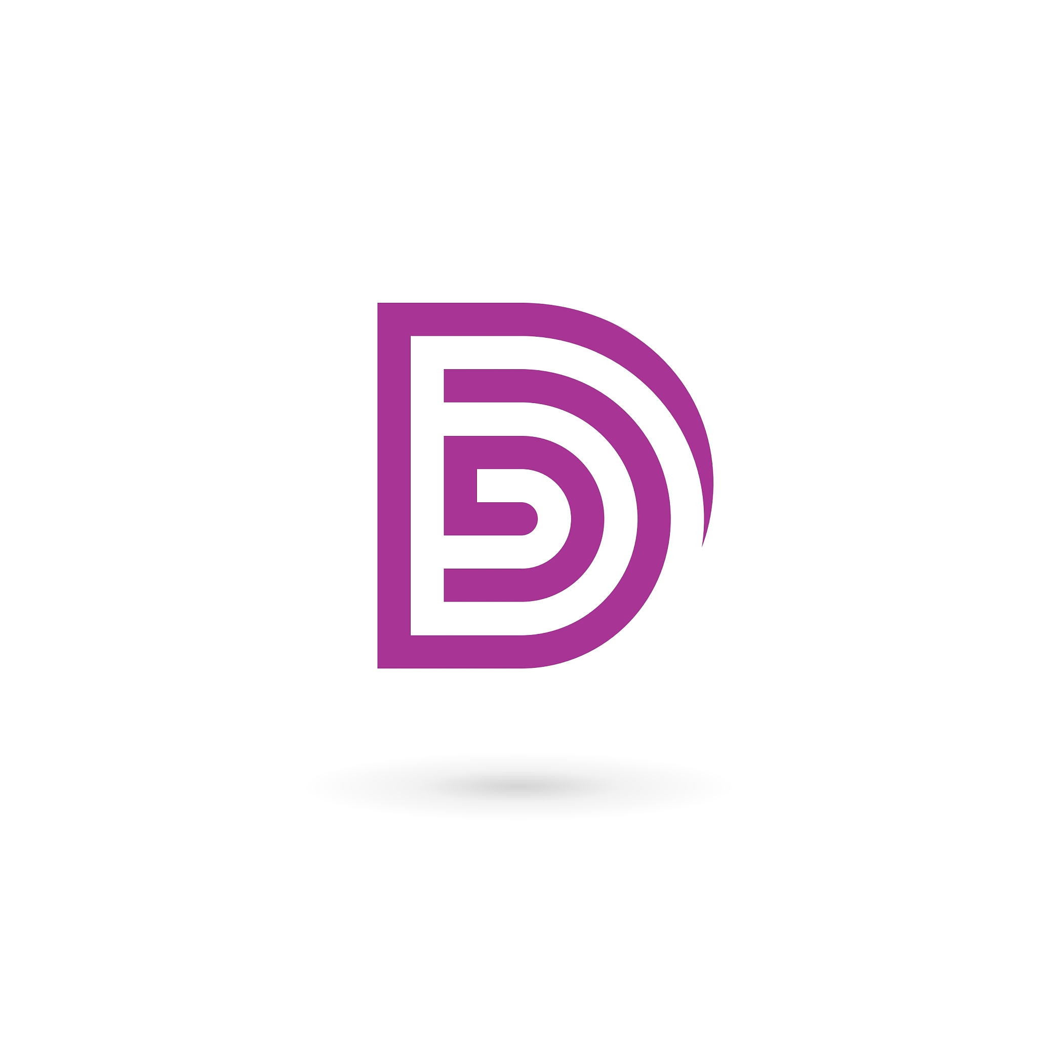 letter d logo icon design template elements