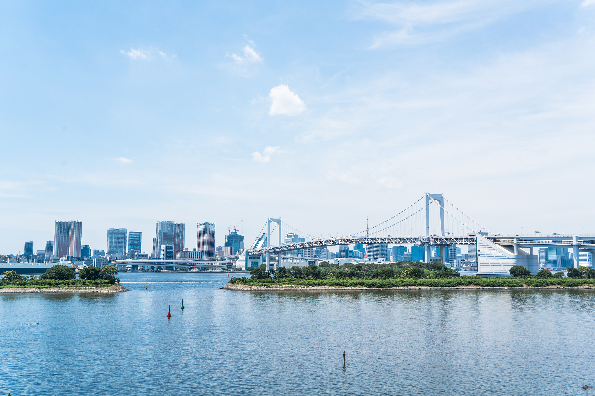 rainbow bridge seen from odaiba