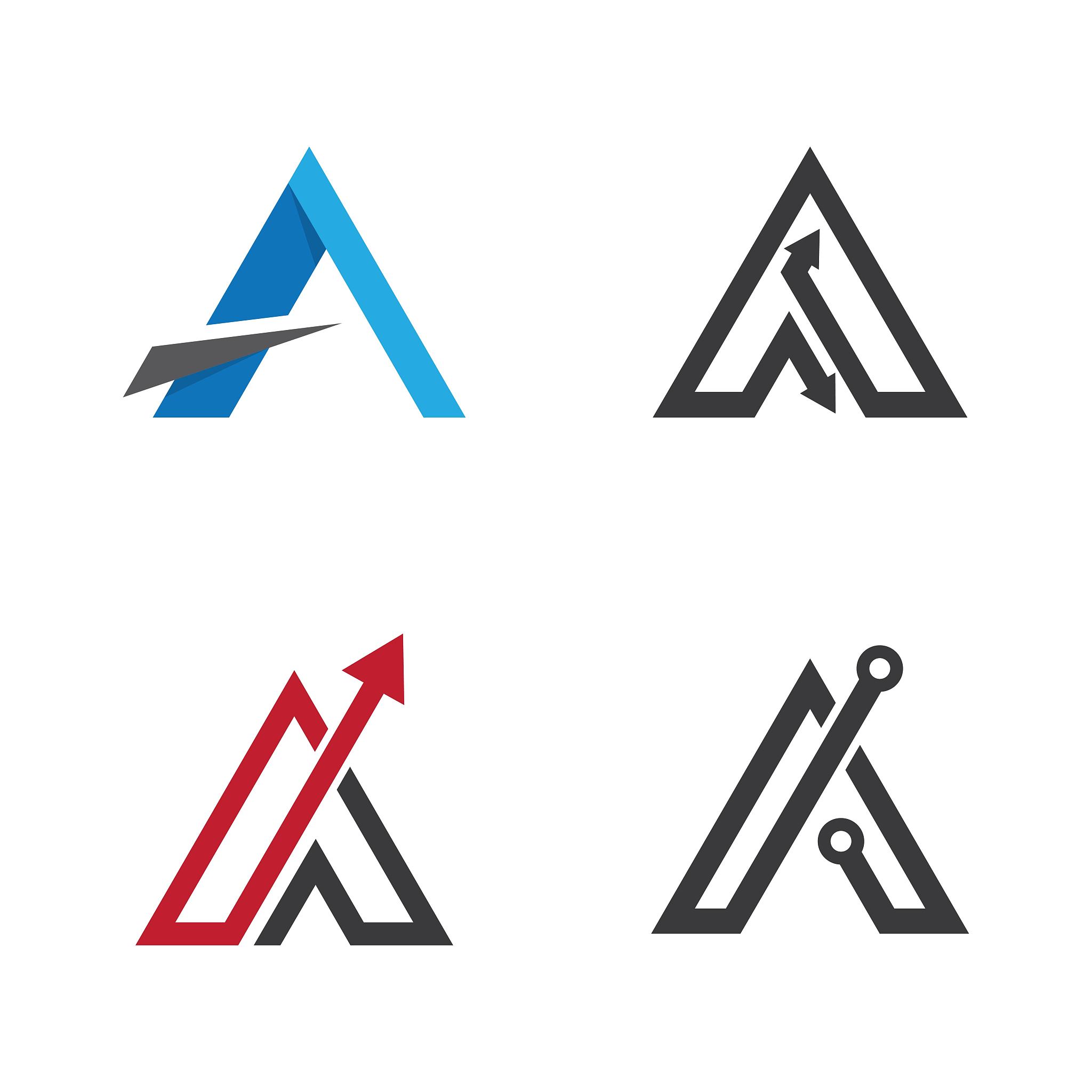 letter a symbol illustration