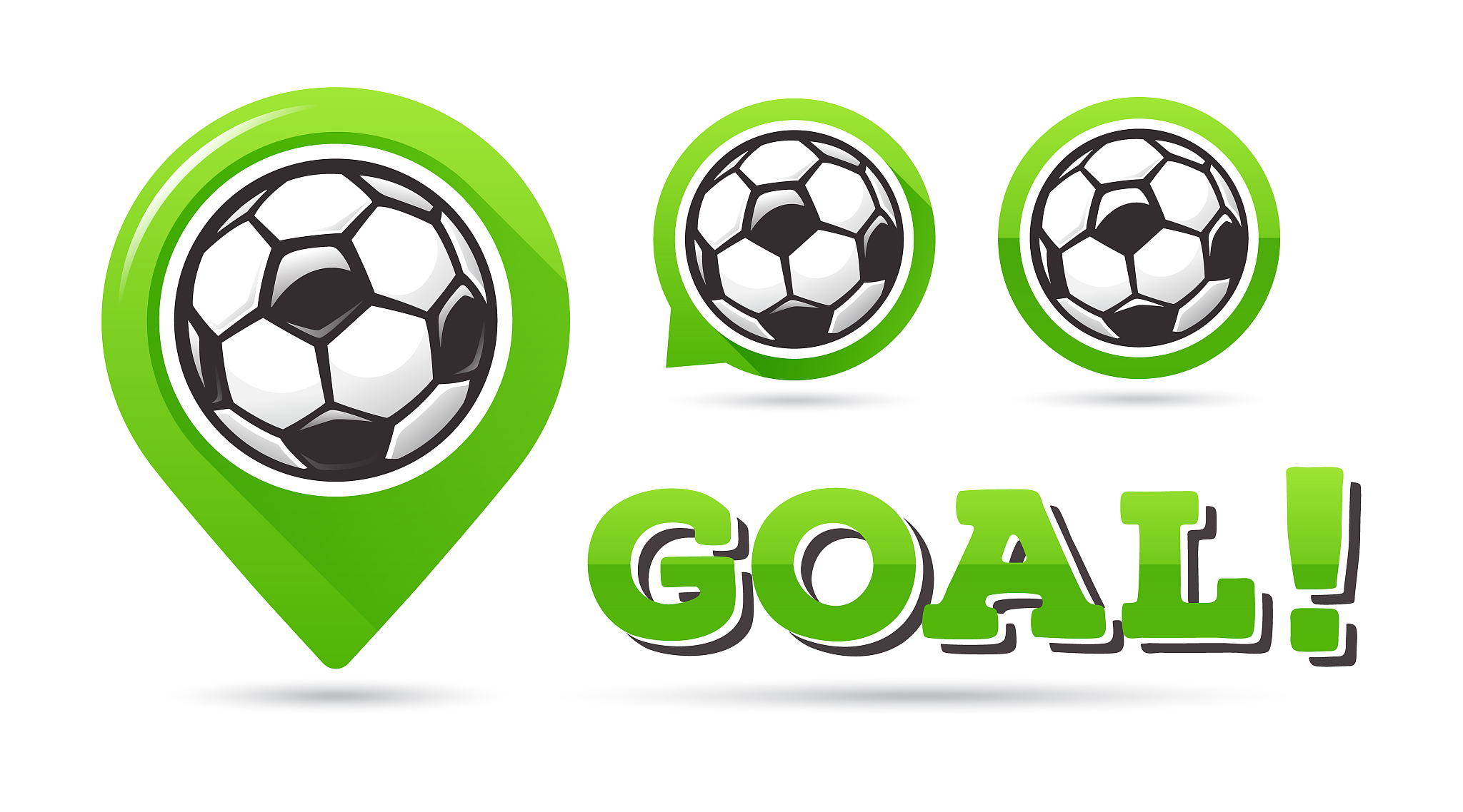 soccer goal vector icons. football goal. set of football icons. 