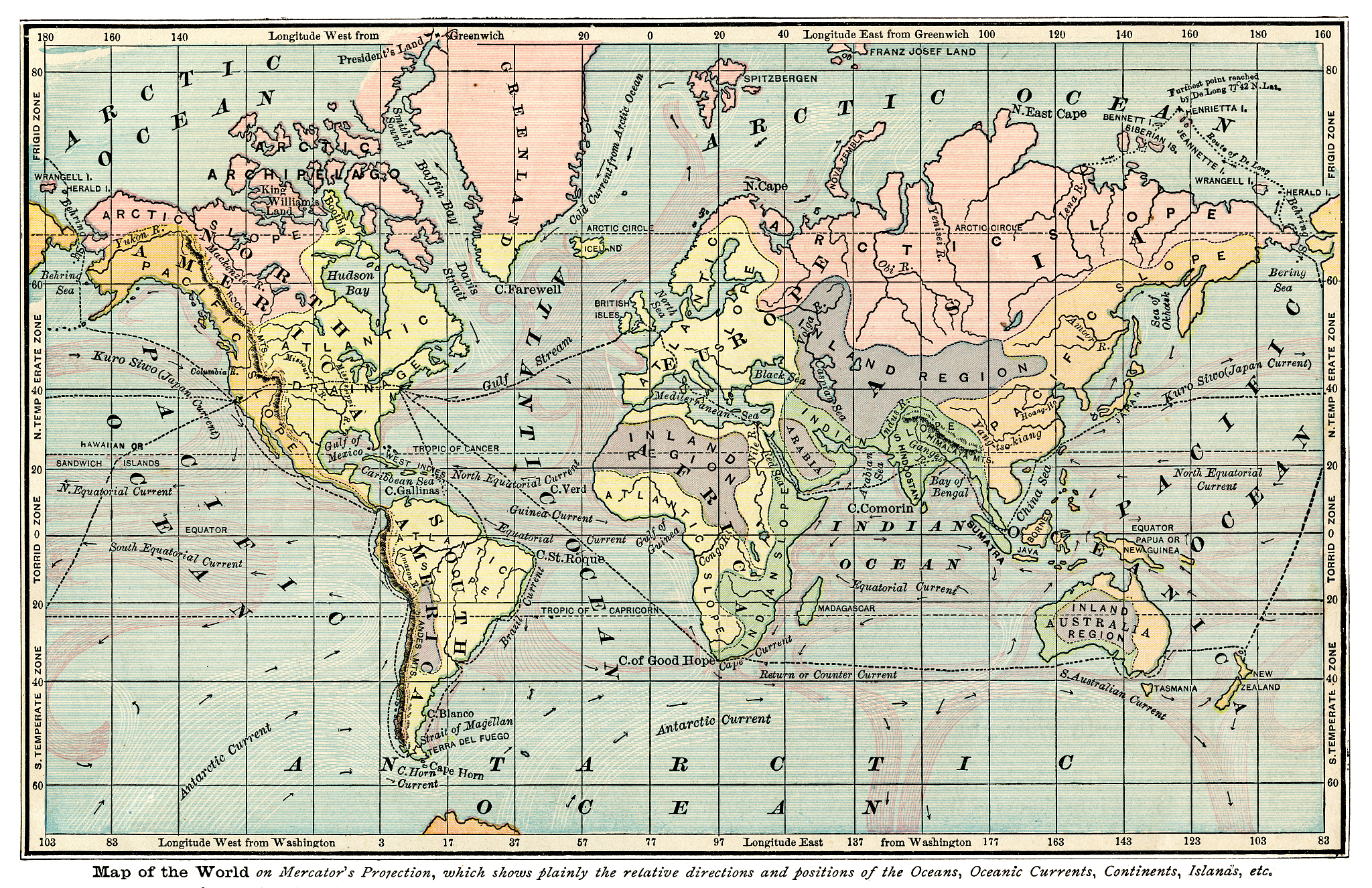 map of world 1889