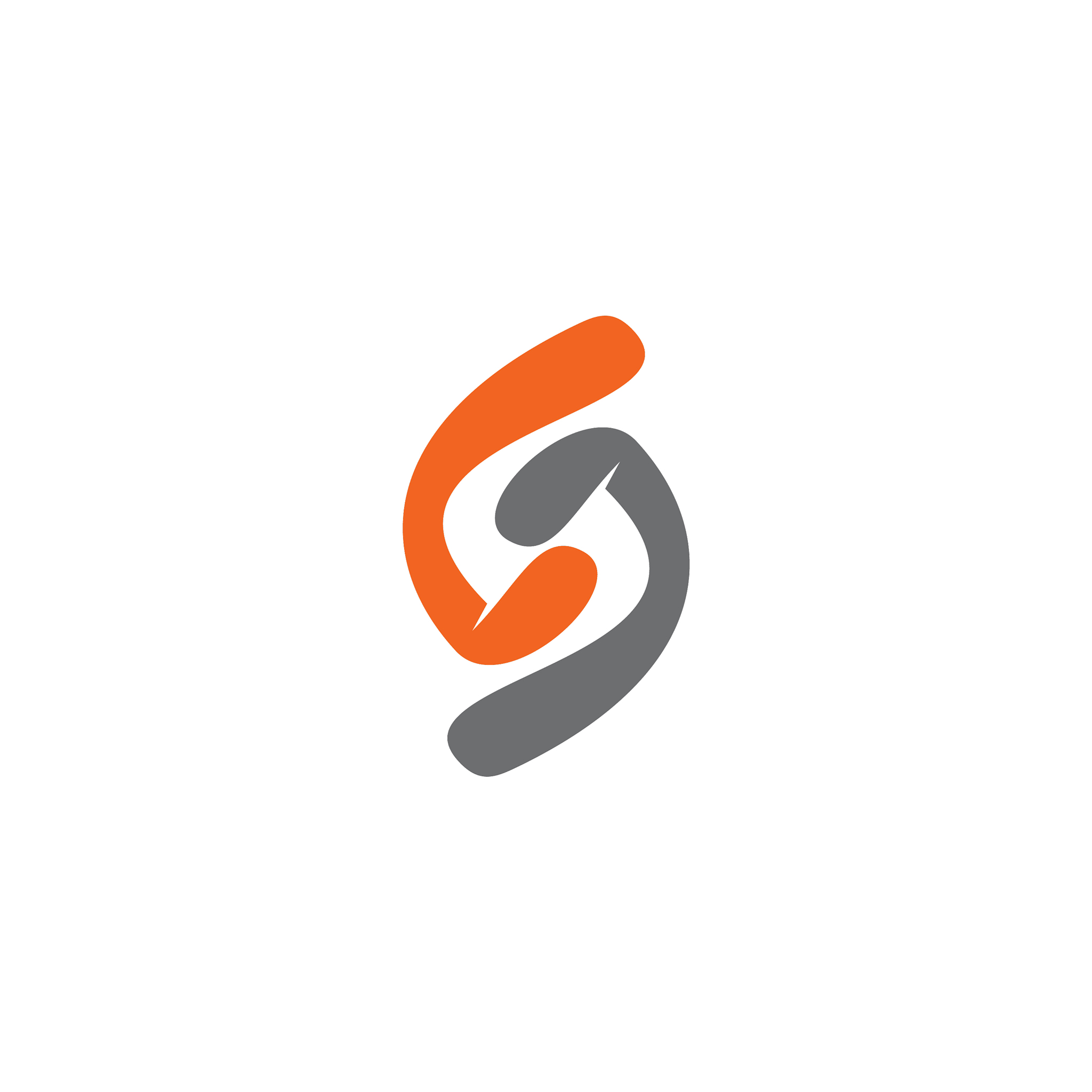 s letter initial icon logo design template